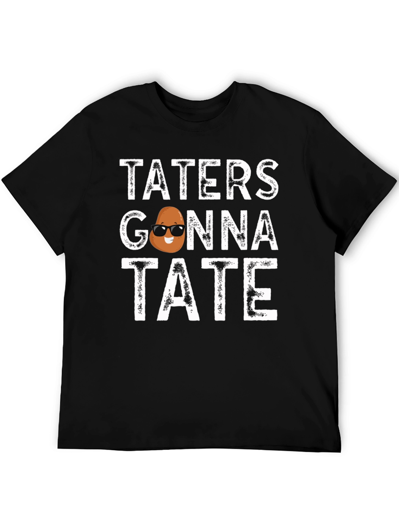 Black Taters Gonna Tate Funny Potato Graphic T-Shirt view 5