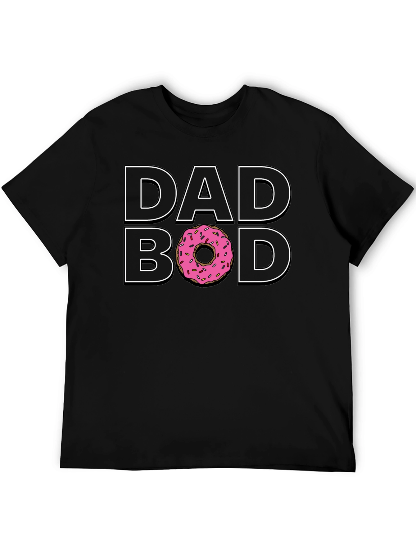 Black Dad Bod Donut T-Shirt - Funny Dad Shirt view 5