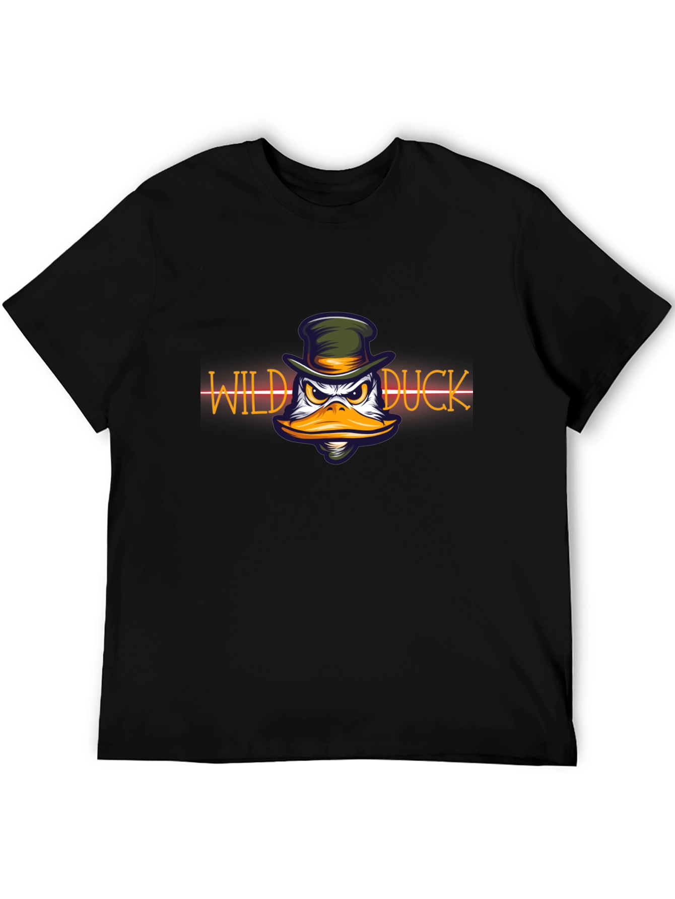 Black Wild Duck Graphic Print Black T-Shirt view 5