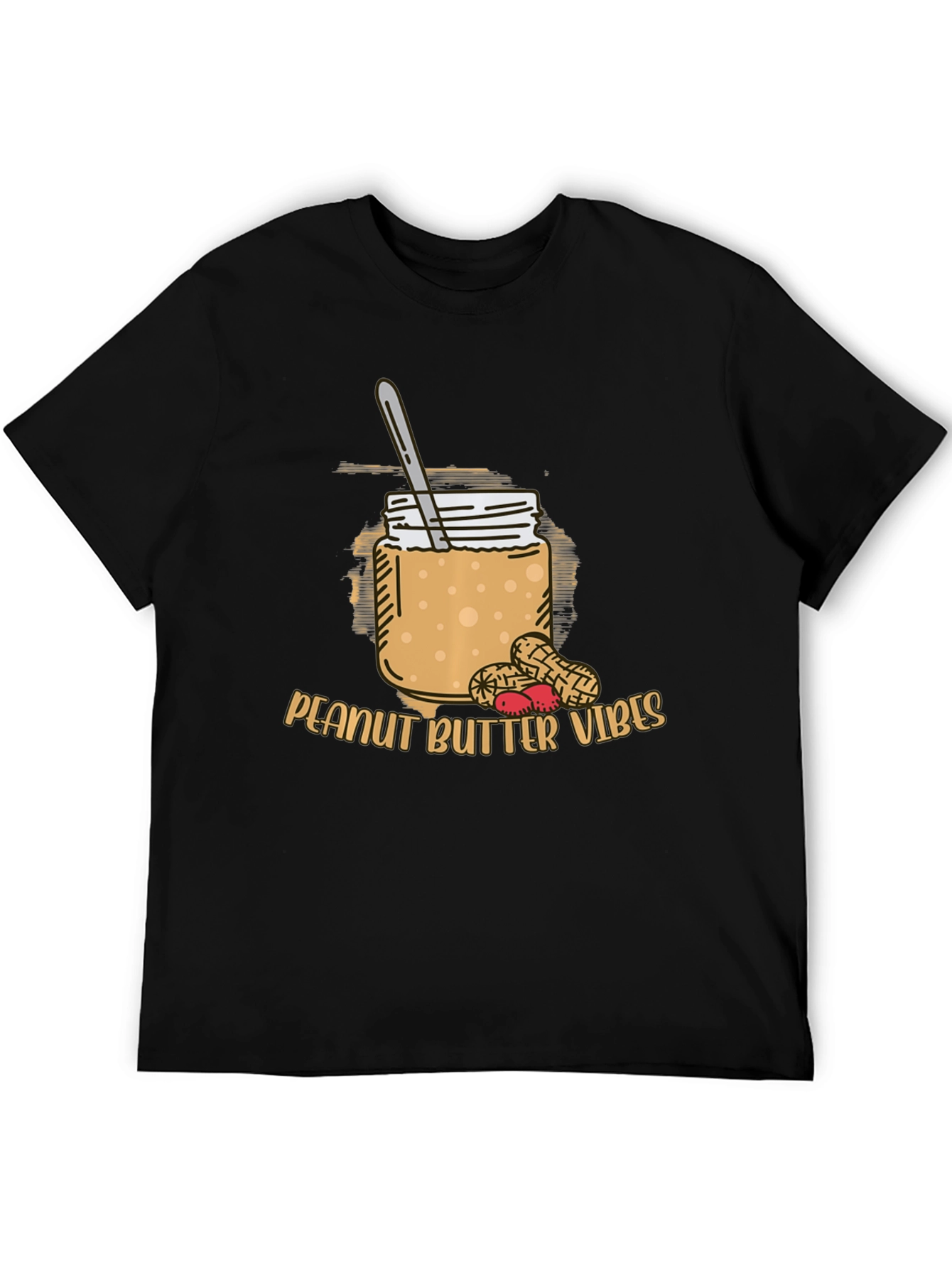 Black Peanut Butter Vibes Graphic Tee - Casual Style view 5