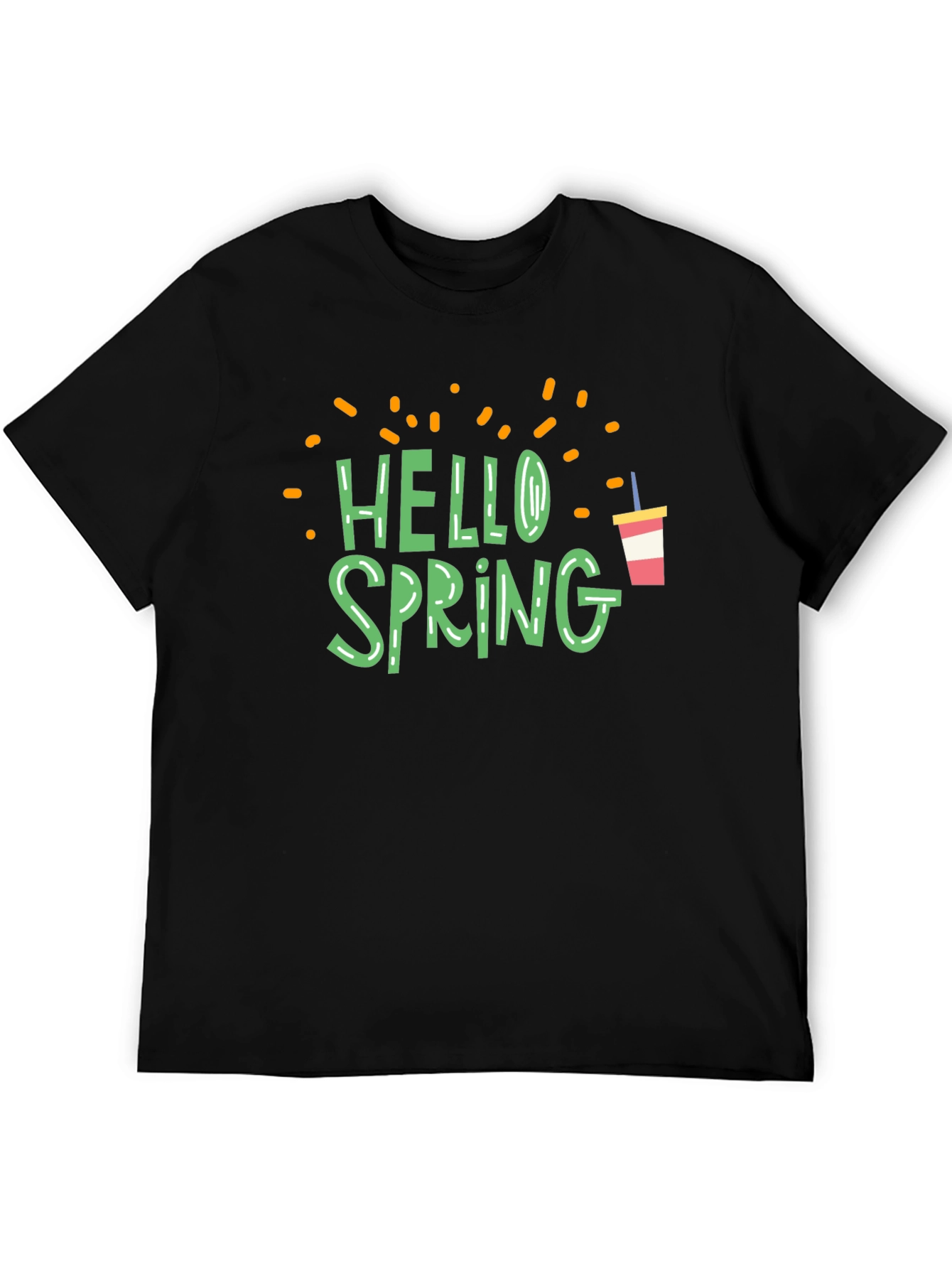 Hello Spring Graphic Tee - Black - 5