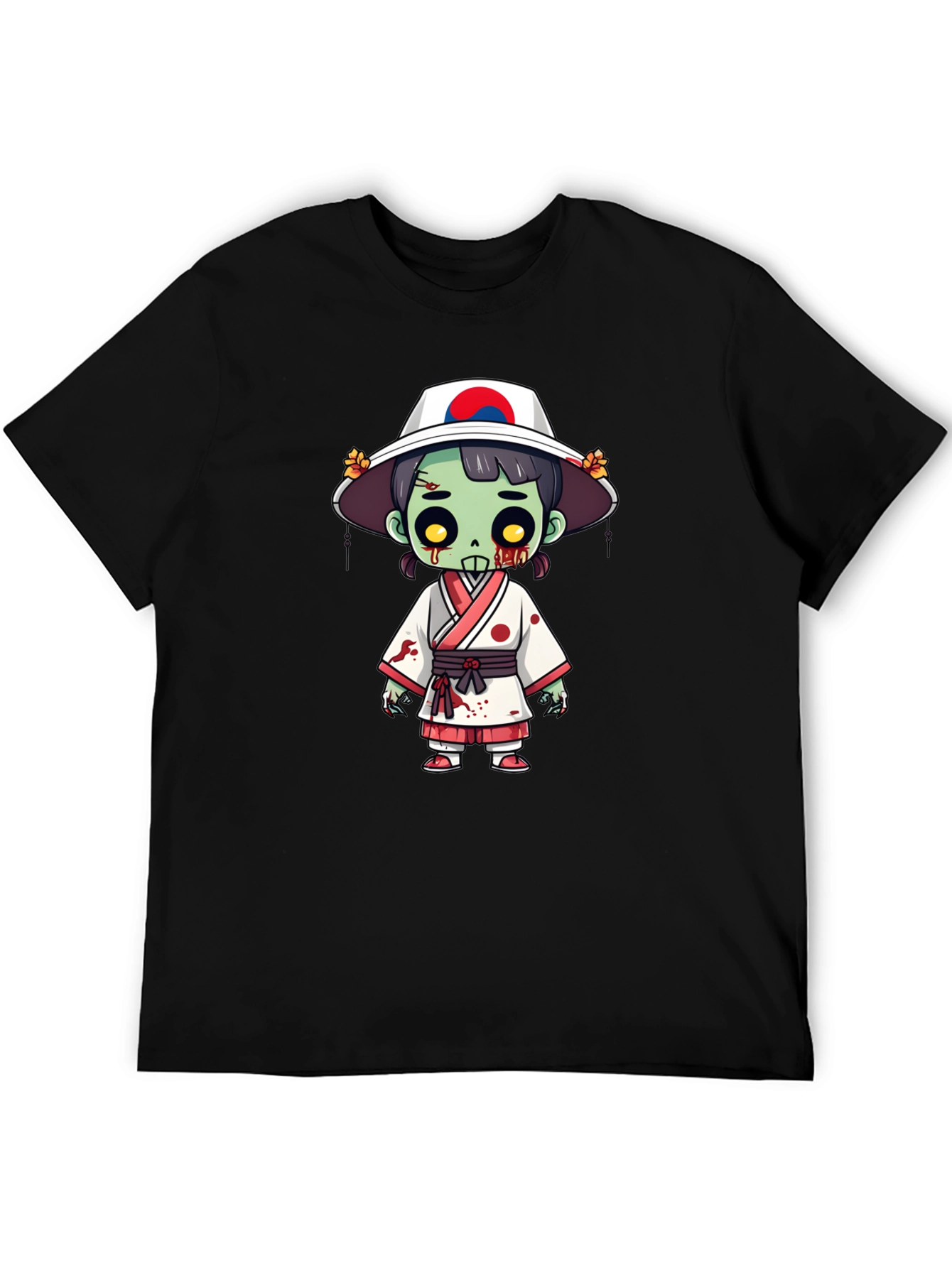 Black Zombie Girl T-Shirt - Spooky Korean Style view 5