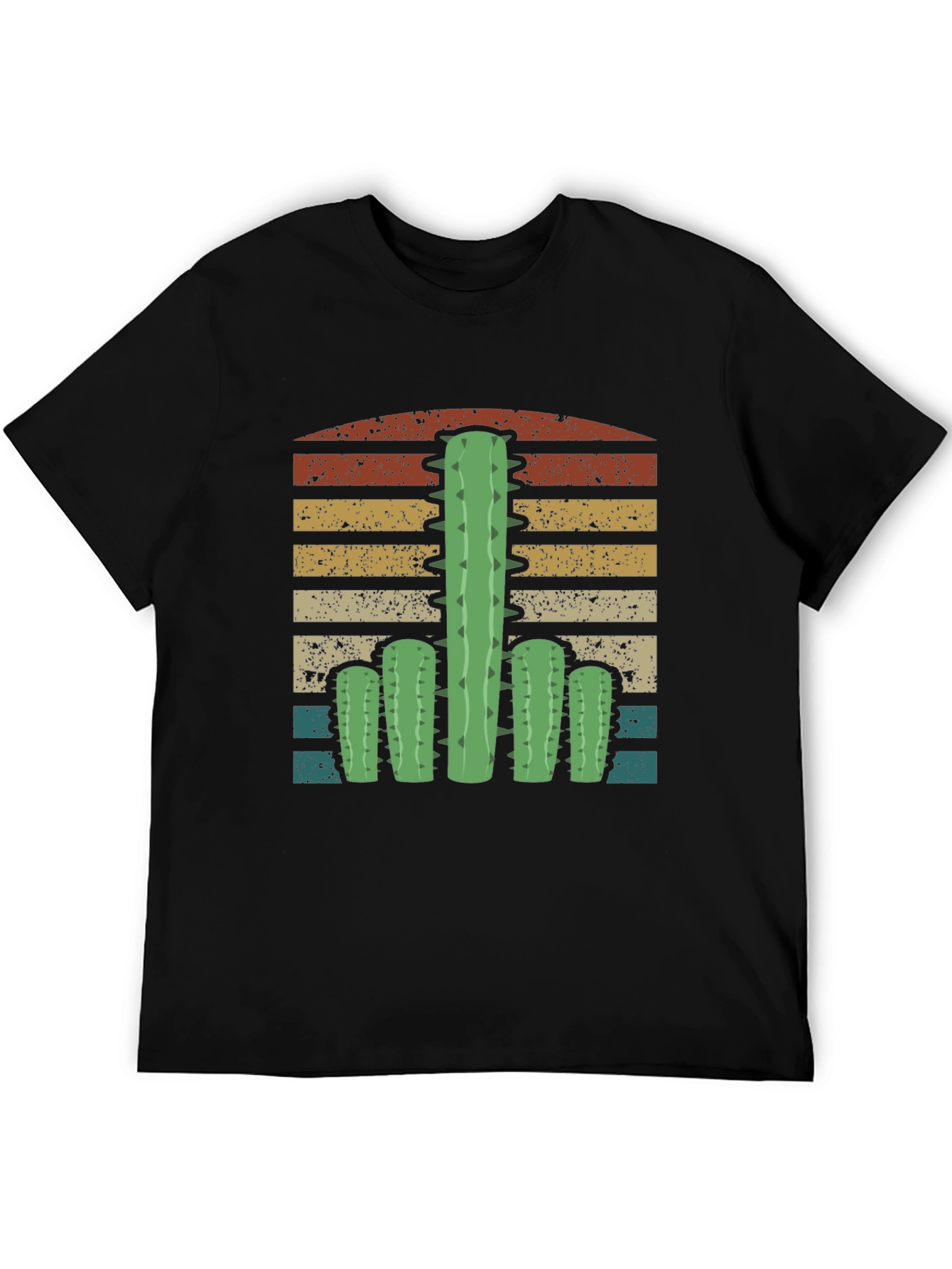Black Cactus Sunset Graphic Tee - Unisex view 5