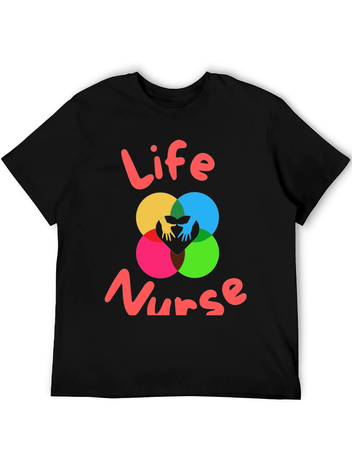 Black Life Nurse Graphic Tee - Black Cotton T-Shirt view 5