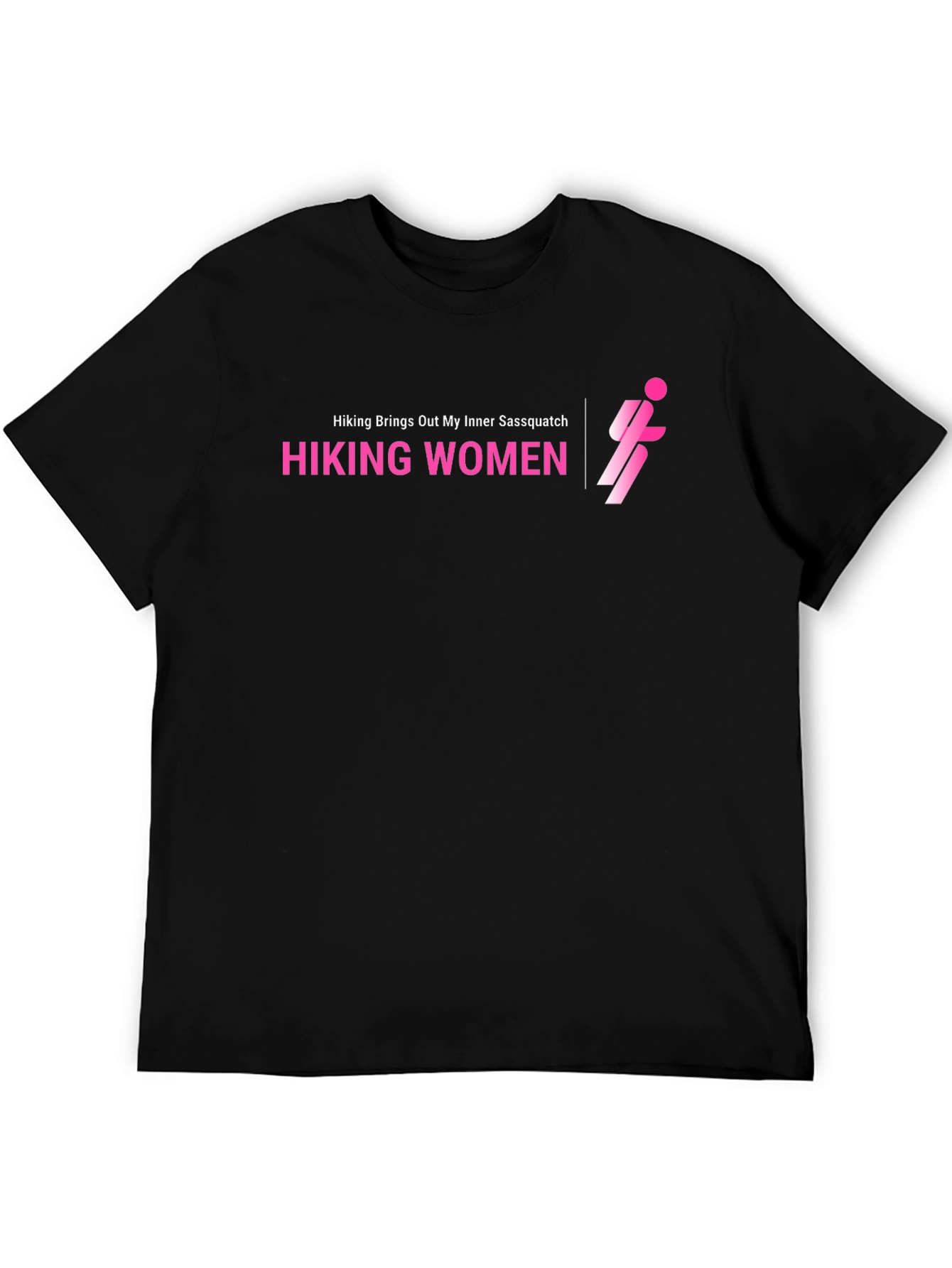 Black Hiking Women Graphic T-Shirt - Sassquatch Edition view 5