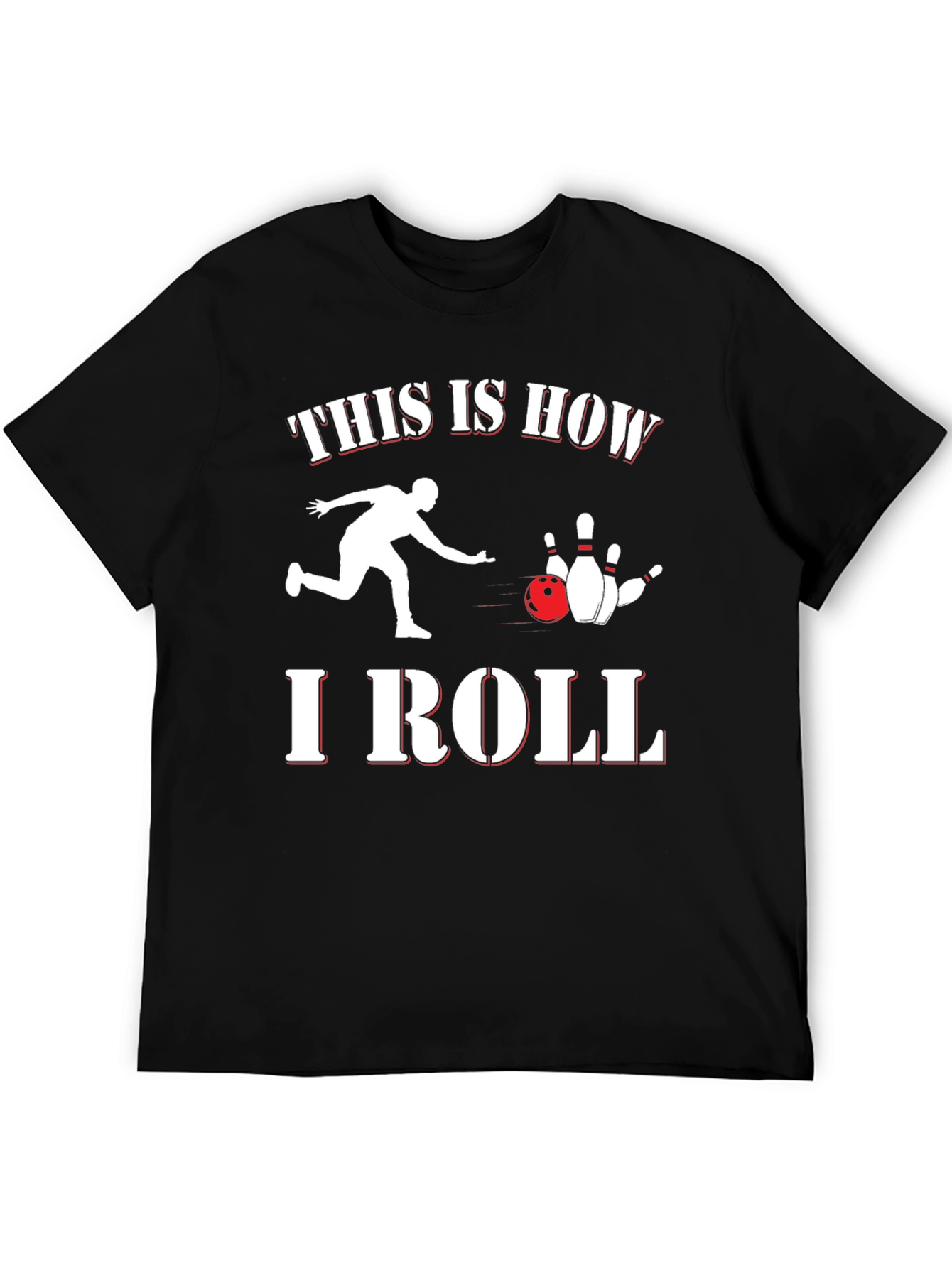 Black This Is How I Roll Bowling Graphic Tee view 5