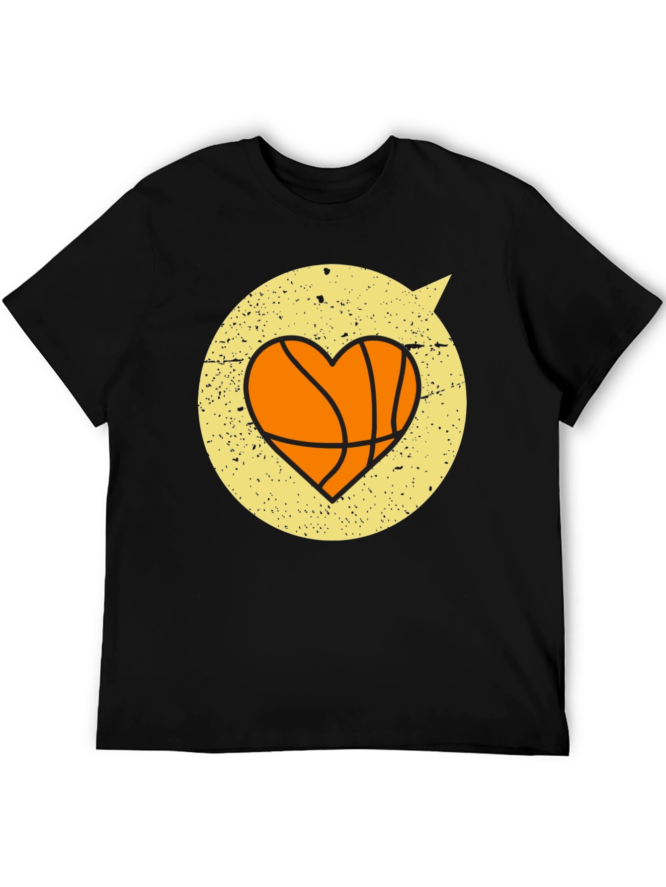 Black Basketball Heart Graphic Tee - Stylish & Comfortable view 5