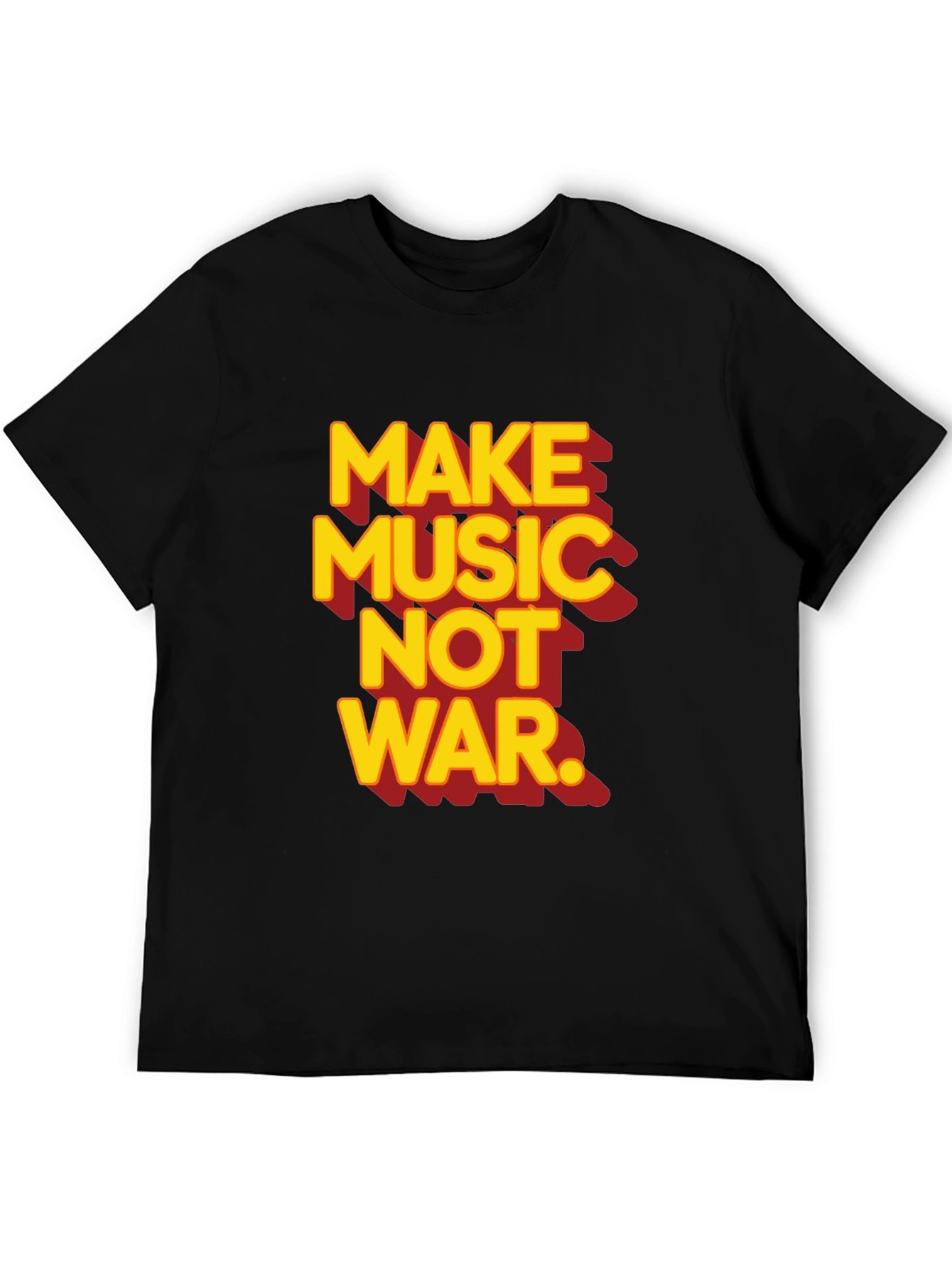 Black Make Music Not War Graphic T-Shirt view 5