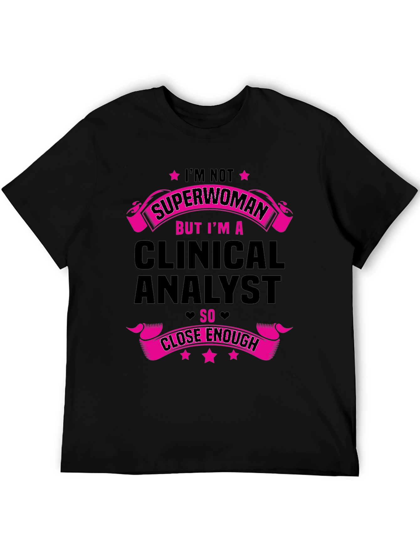Black Clinical Analyst T-Shirt - Superwoman Inspired view 5