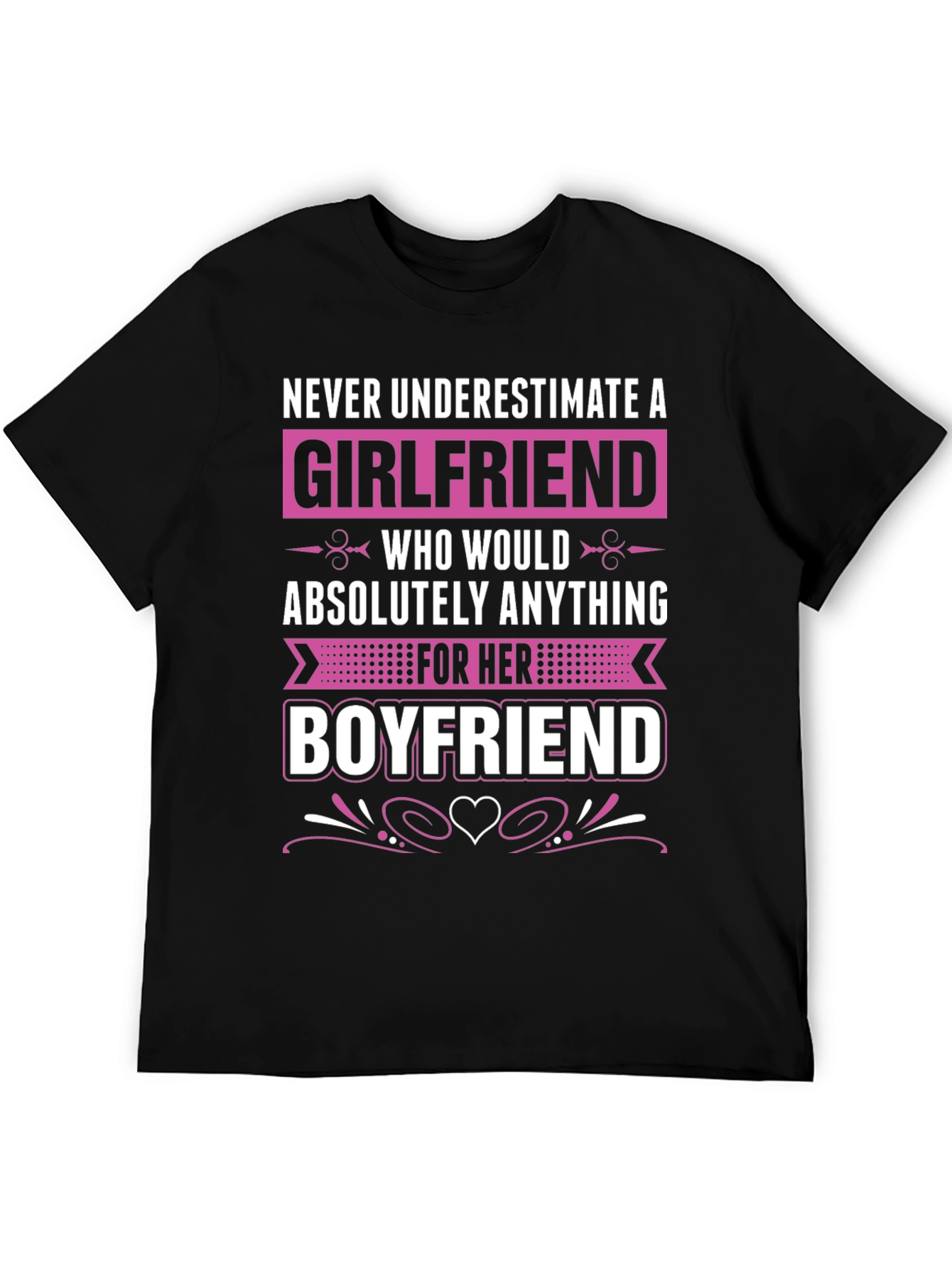 Black Girlfriend Boyfriend Graphic Tee - Novelty T-Shirt view 5