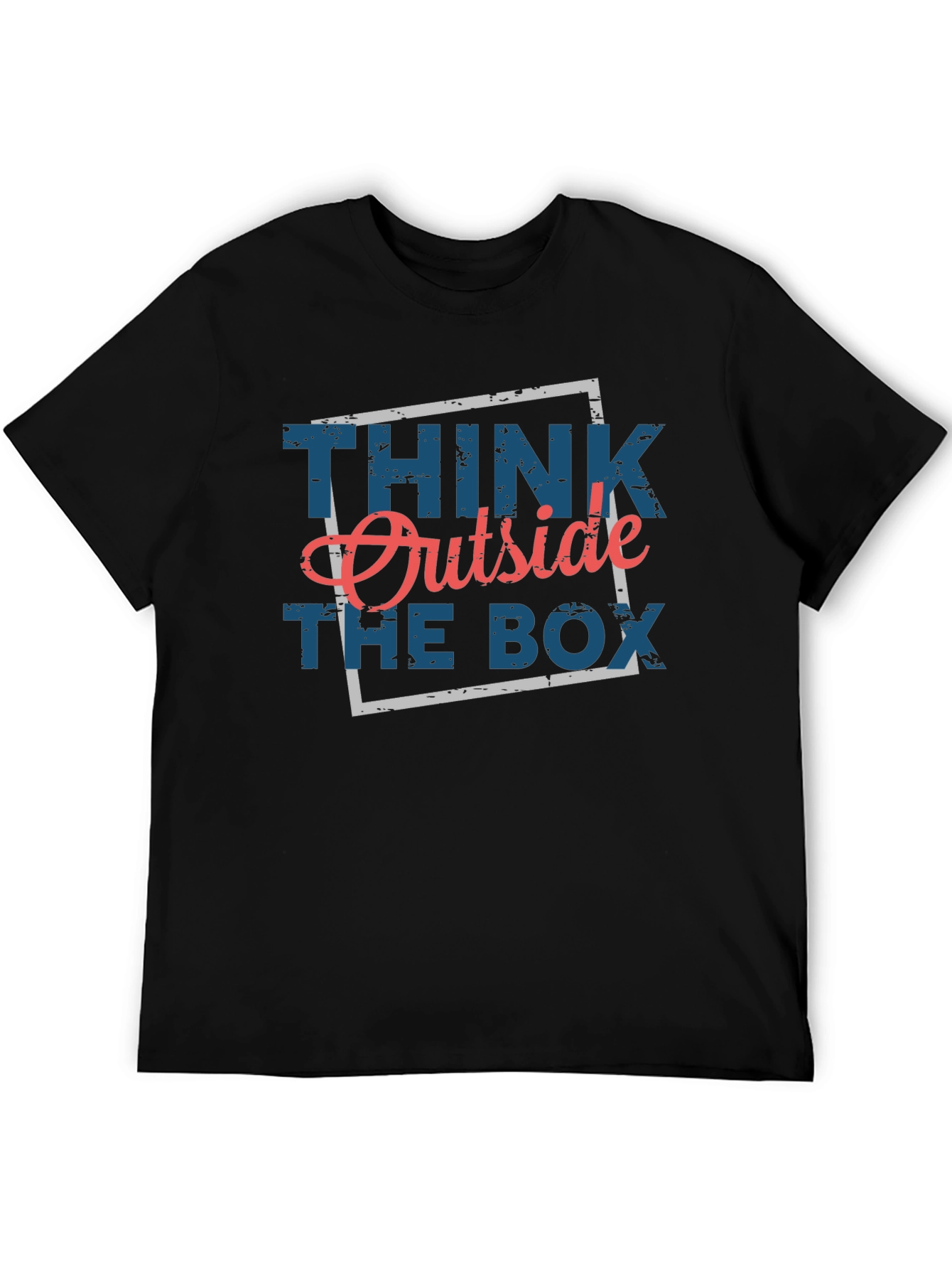 Black Think Outside The Box Graphic Tee view 5