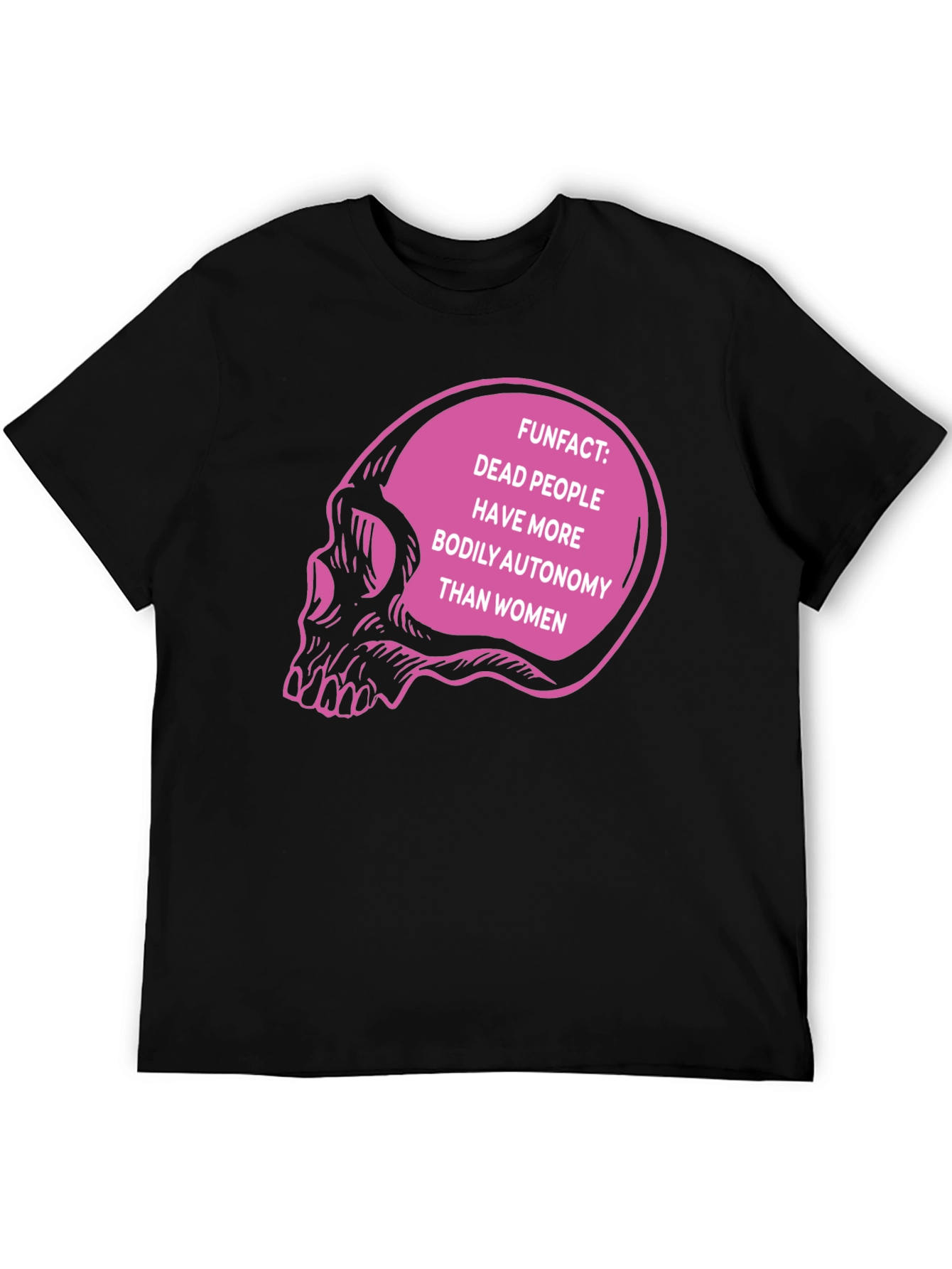 Black Bodily Autonomy Skull T-Shirt view 5