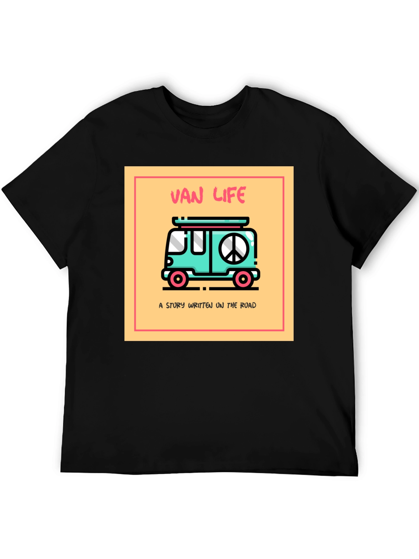 Black Van Life Graphic Tee - Road Trip Style view 5