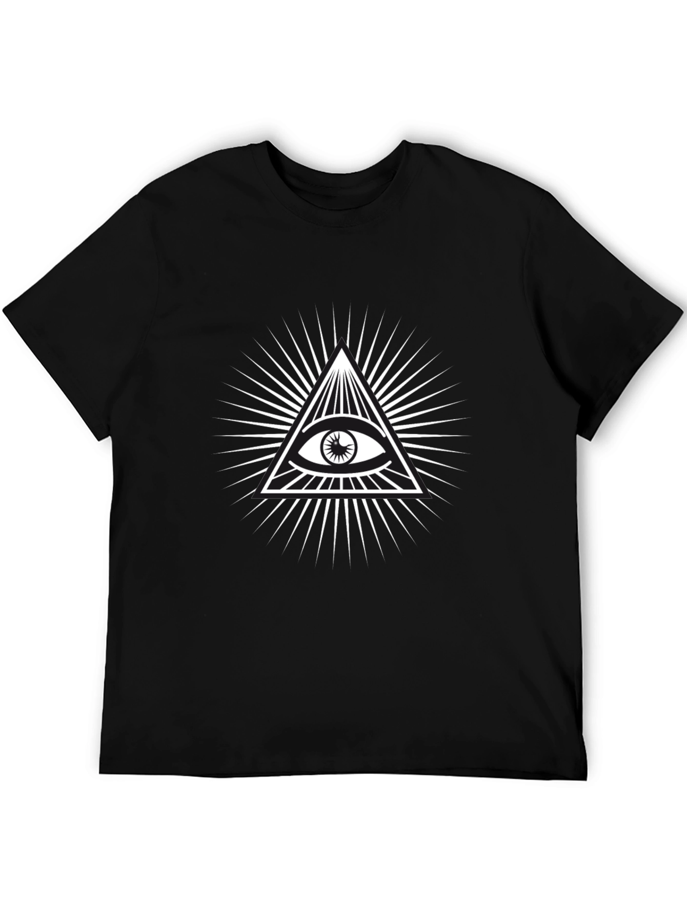 Black Illuminati Eye Graphic Tee - Black T-Shirt view 5