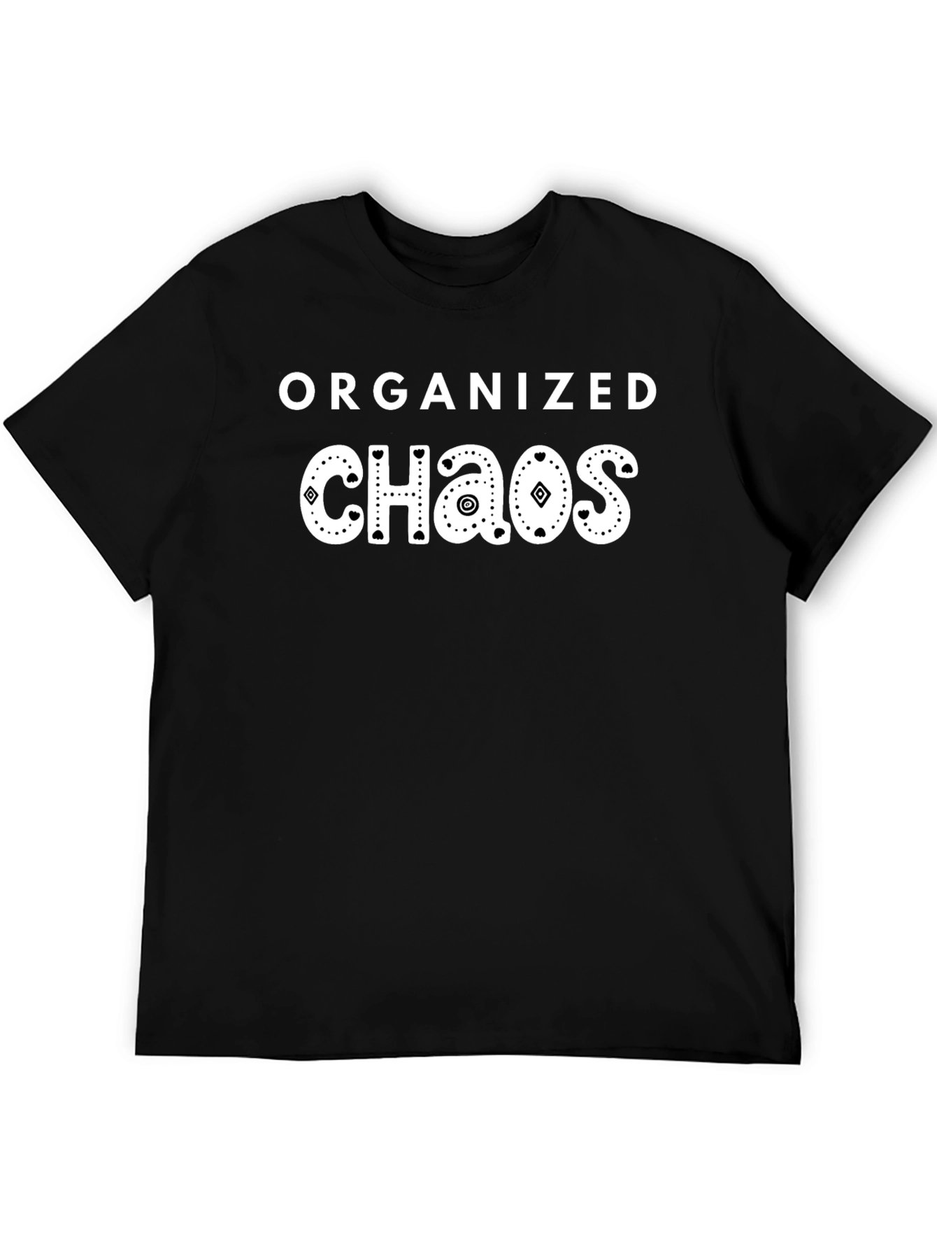 Black Organized Chaos Graphic Tee view 5