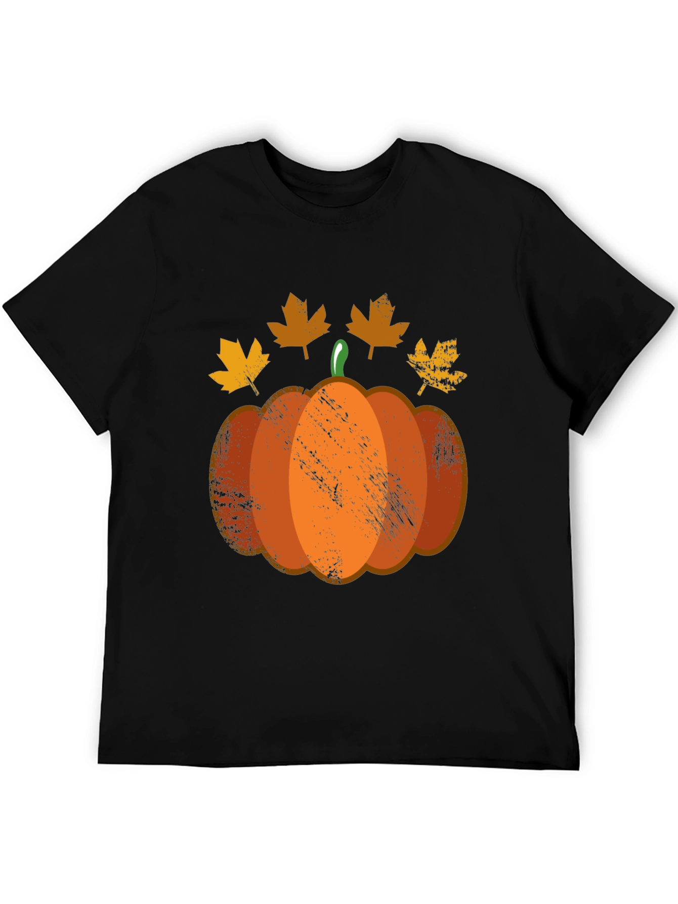 Black Fall Pumpkin T-Shirt - Autumn Harvest Apparel view 5