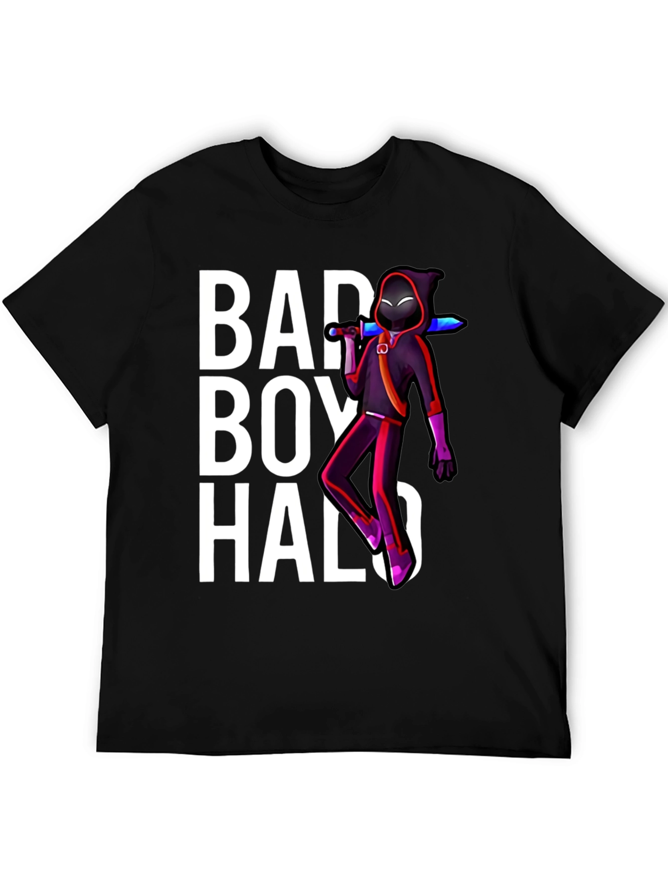 Black BadBoyHalo Graphic T-Shirt - Black Crew Neck view 5