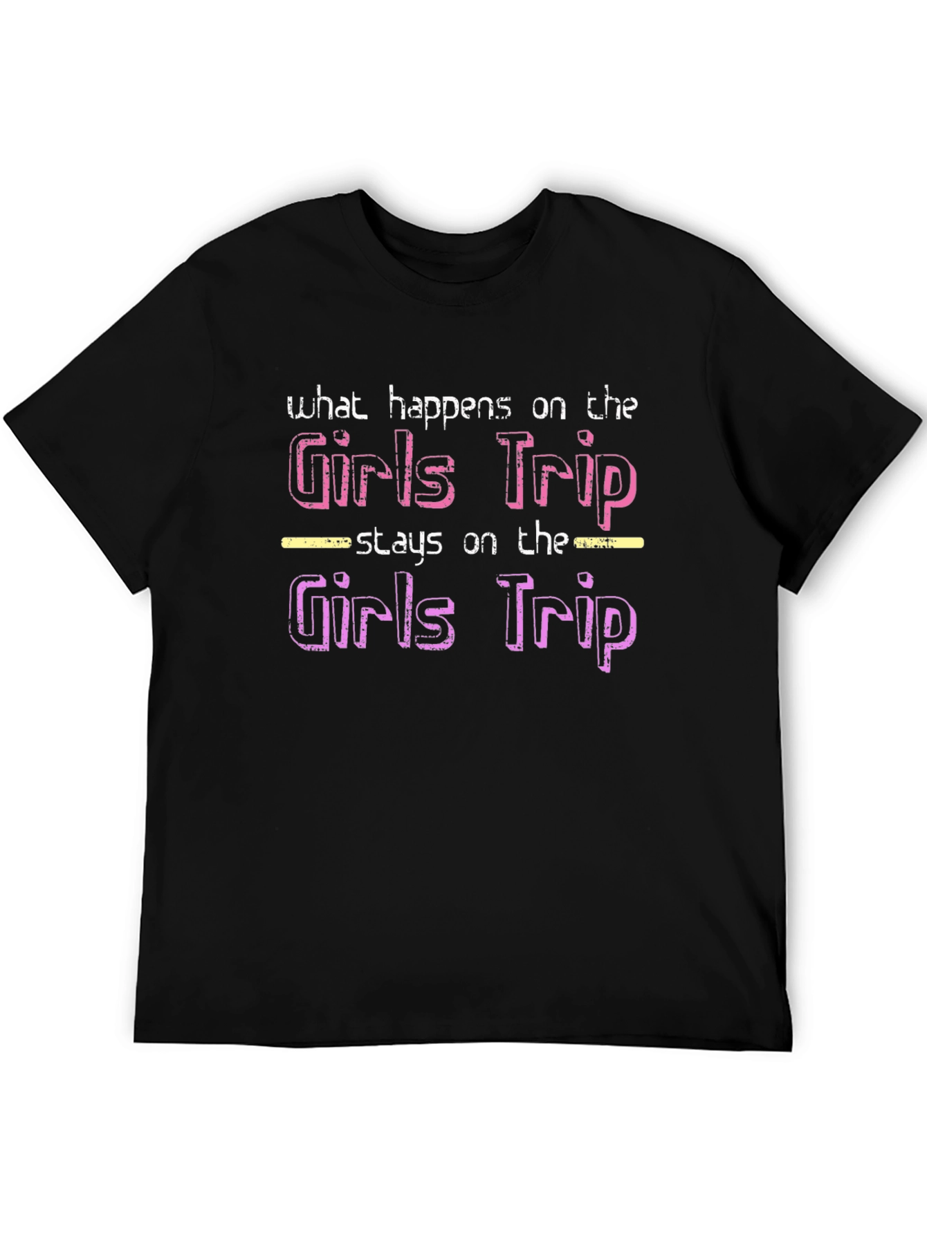Black Girls Trip T-Shirt - What Happens On The Trip Stays view 5