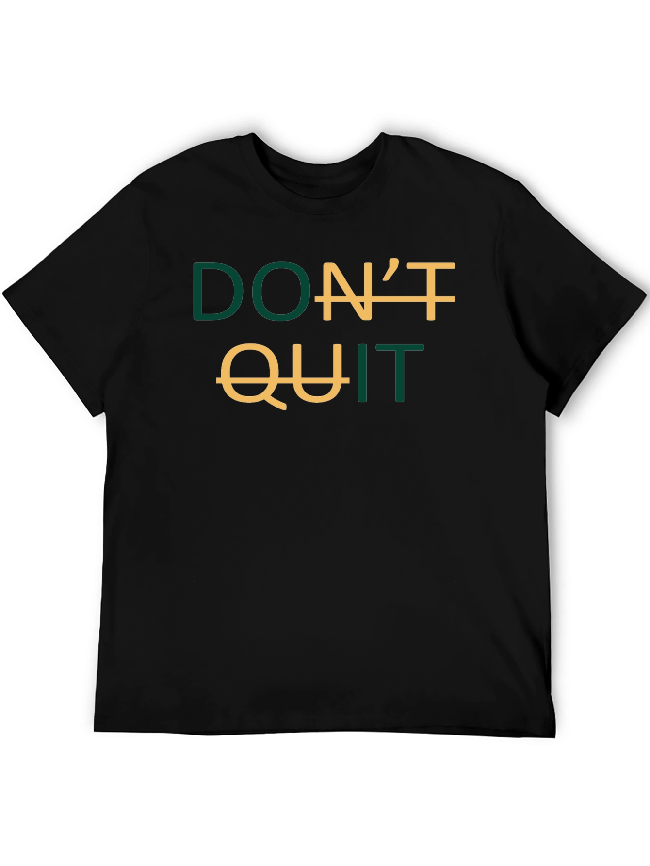 Black Inspirational Don't Quit Graphic T-Shirt view 5