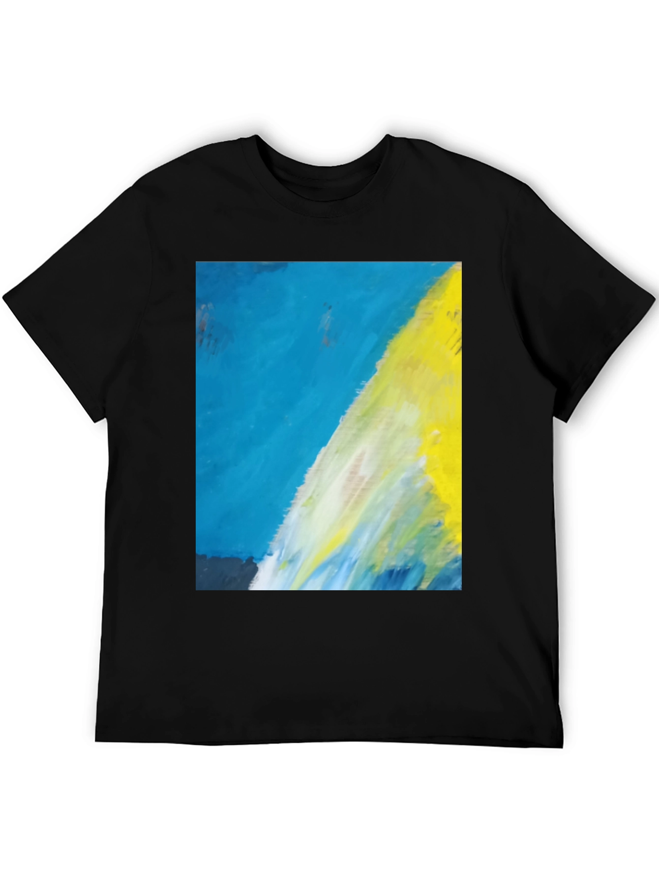 Black Abstract Art T-Shirt - Modern Graphic Tee view 5