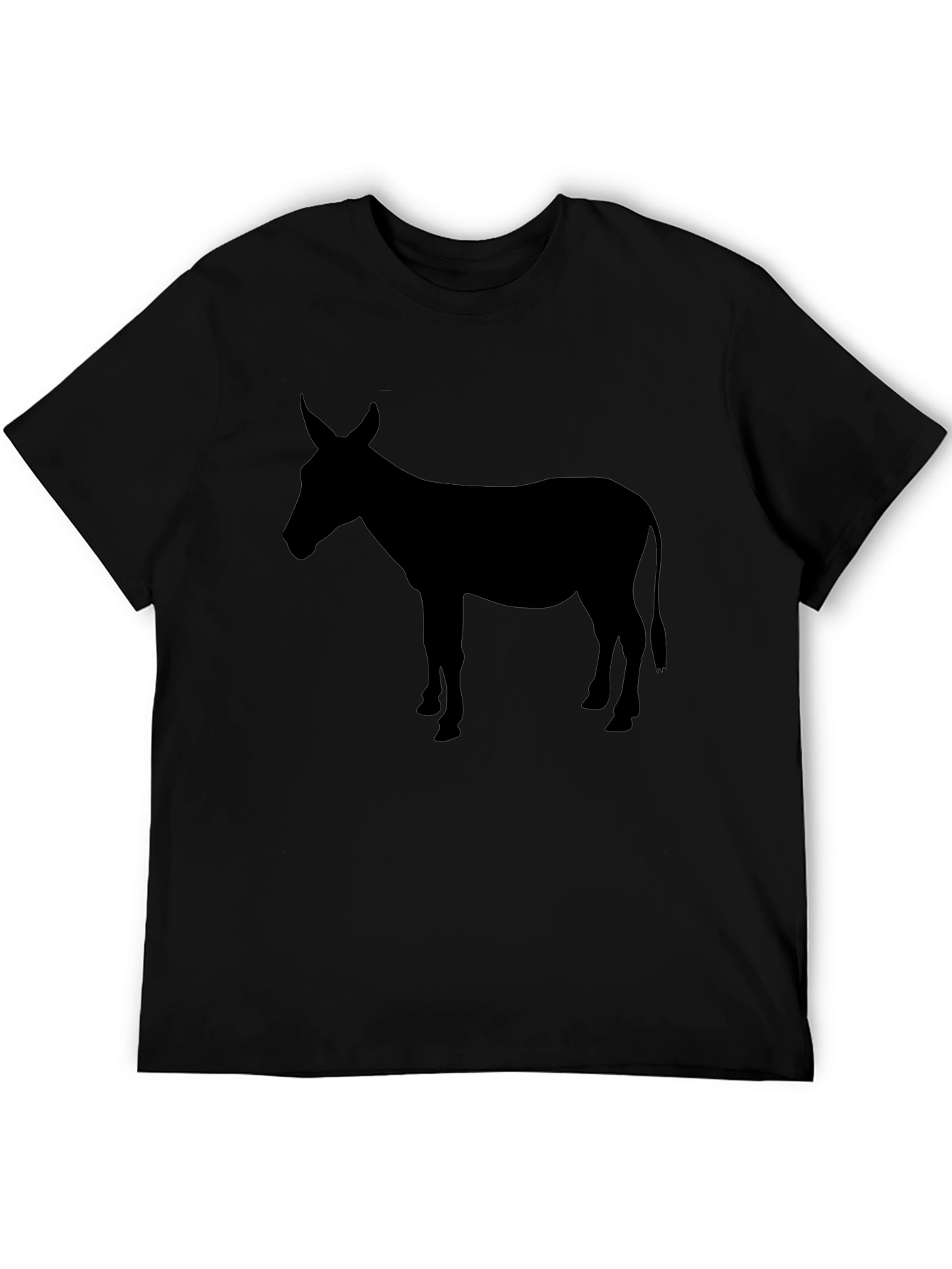 Black Black Donkey Silhouette Graphic T-Shirt view 5
