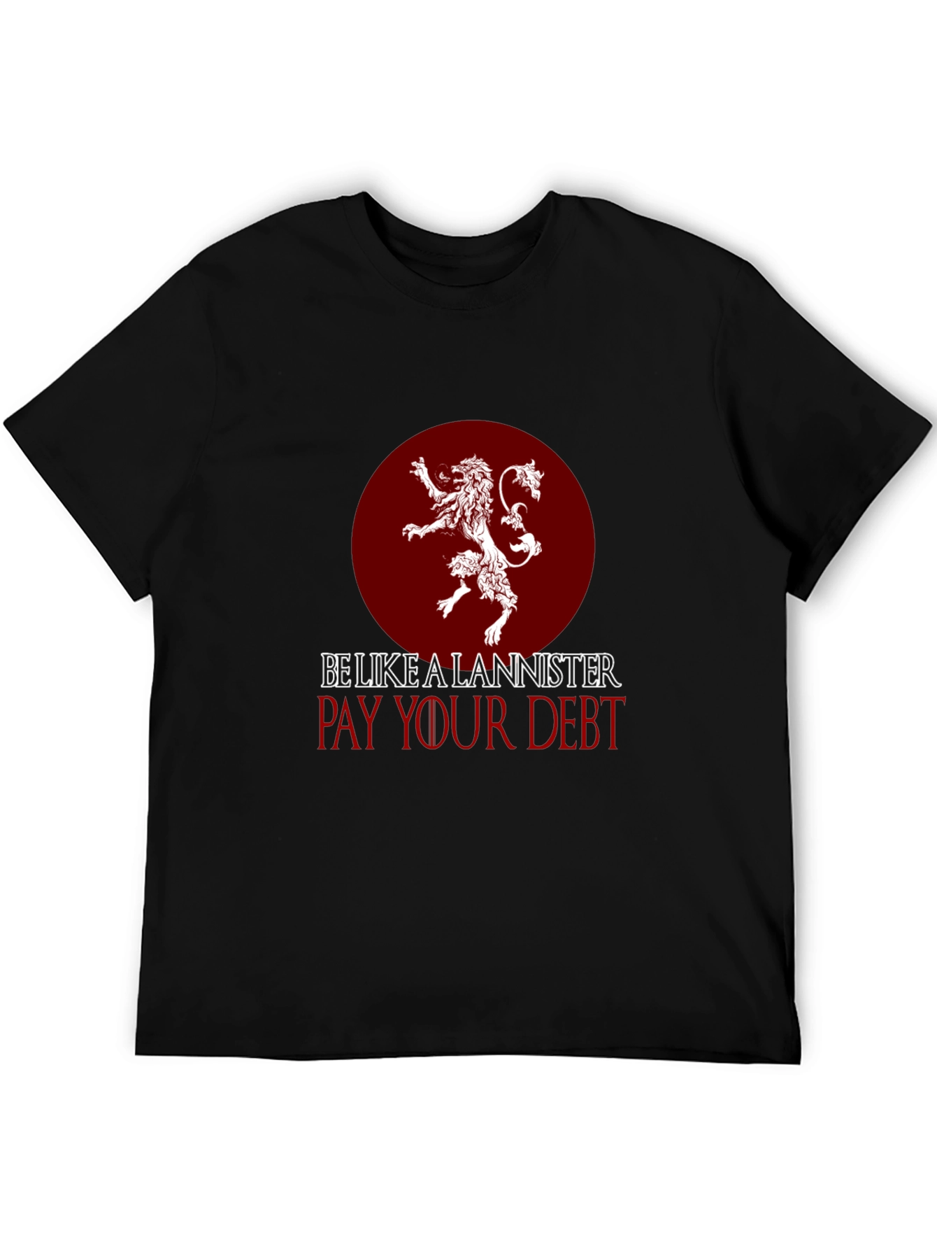 Black Lannister "Pay Your Debt" Black T-Shirt view 5