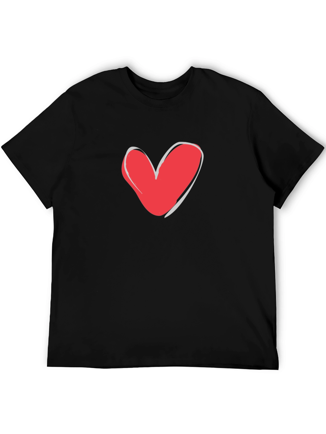 Black Heart Graphic Black T-Shirt view 5