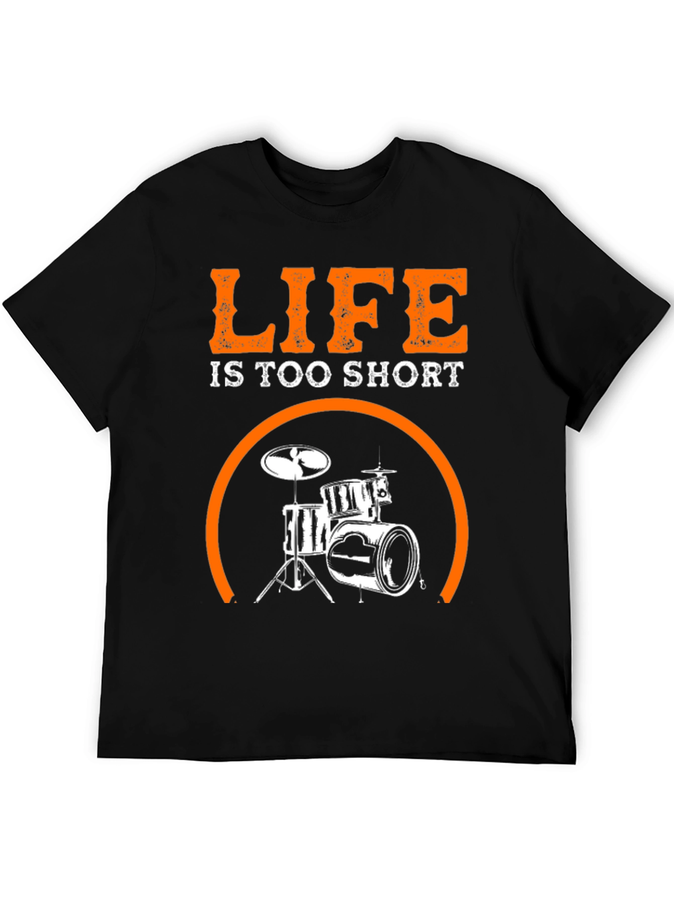 Black Life Is Too Short Drums T-Shirt view 5