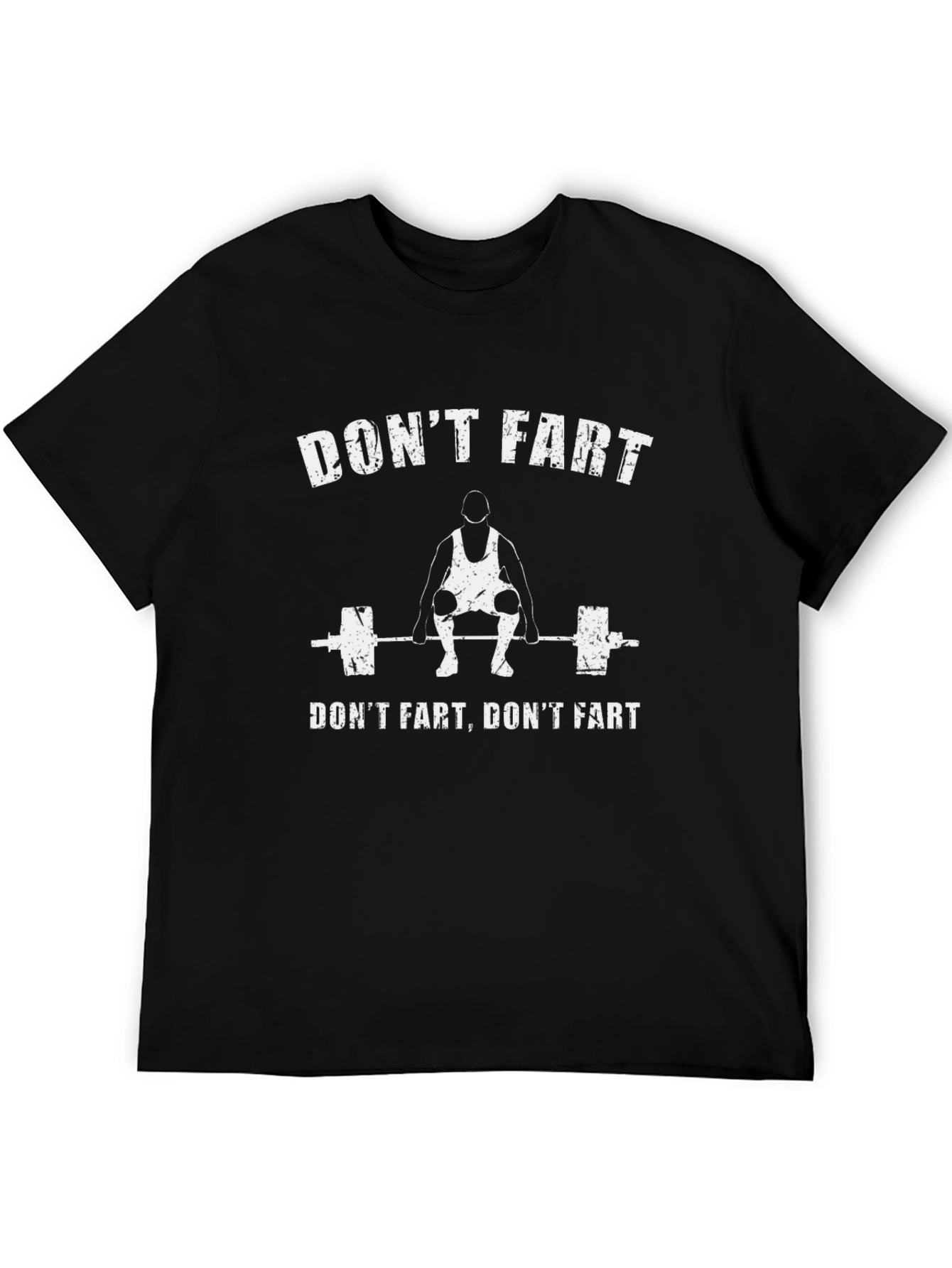 Black Don't Fart Gym T-Shirt - Funny Weightlifting Tee view 5