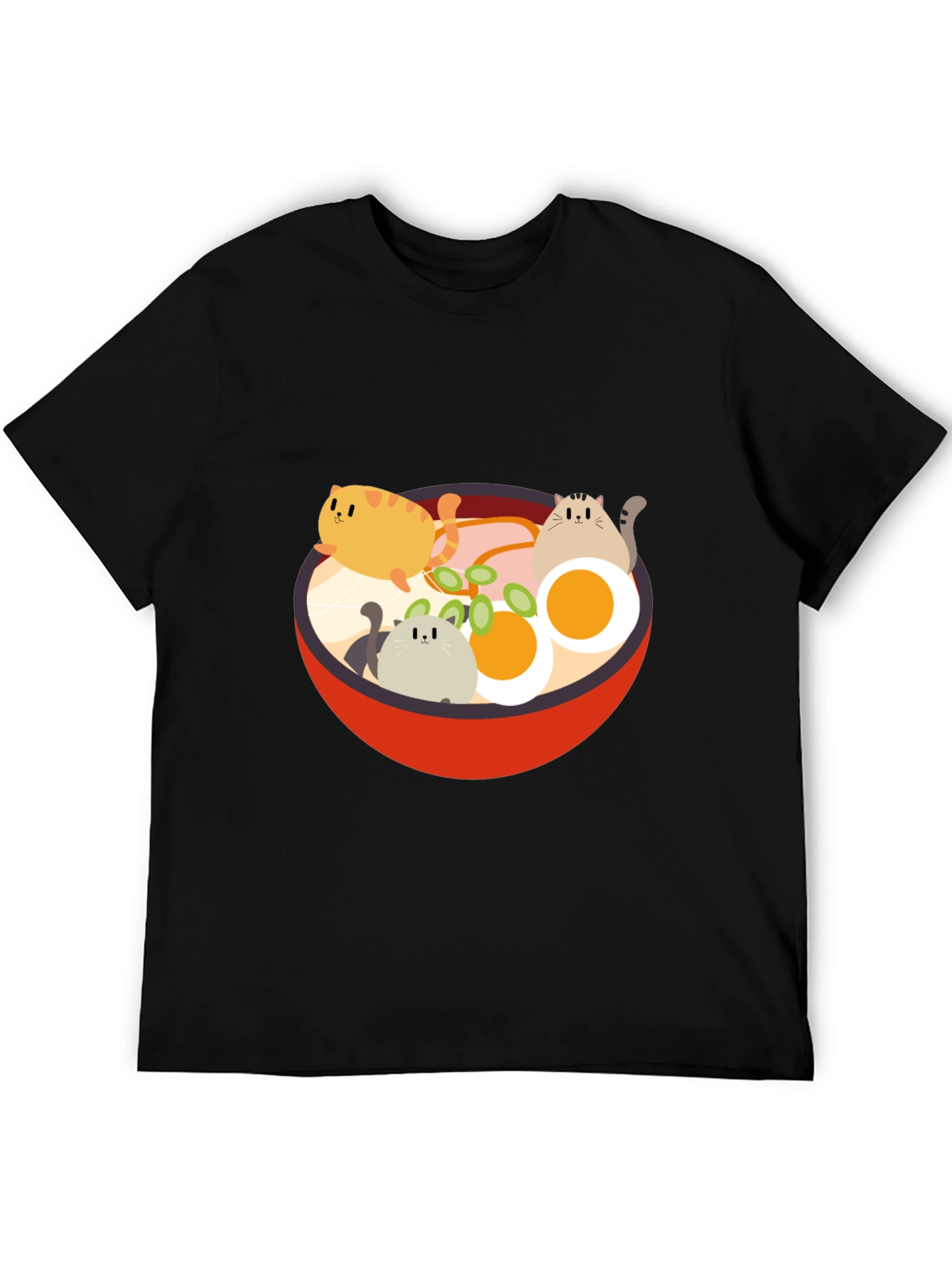 Cat Ramen T-Shirt - Kawaii Noodle Bowl Design - 5