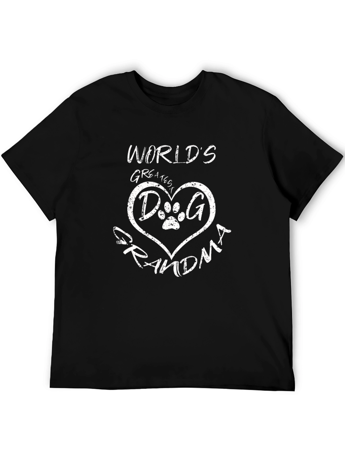 Black World's Greatest Dog Grandma T-Shirt view 5