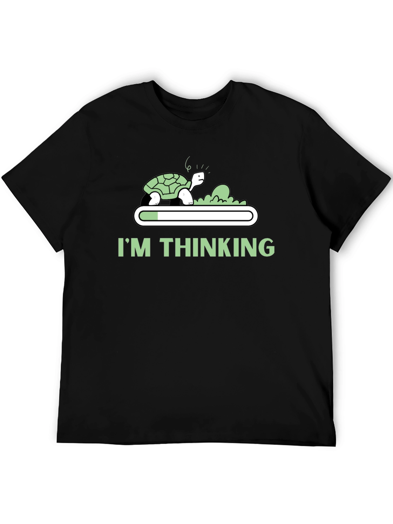 Black I'm Thinking Funny Turtle T-Shirt view 5