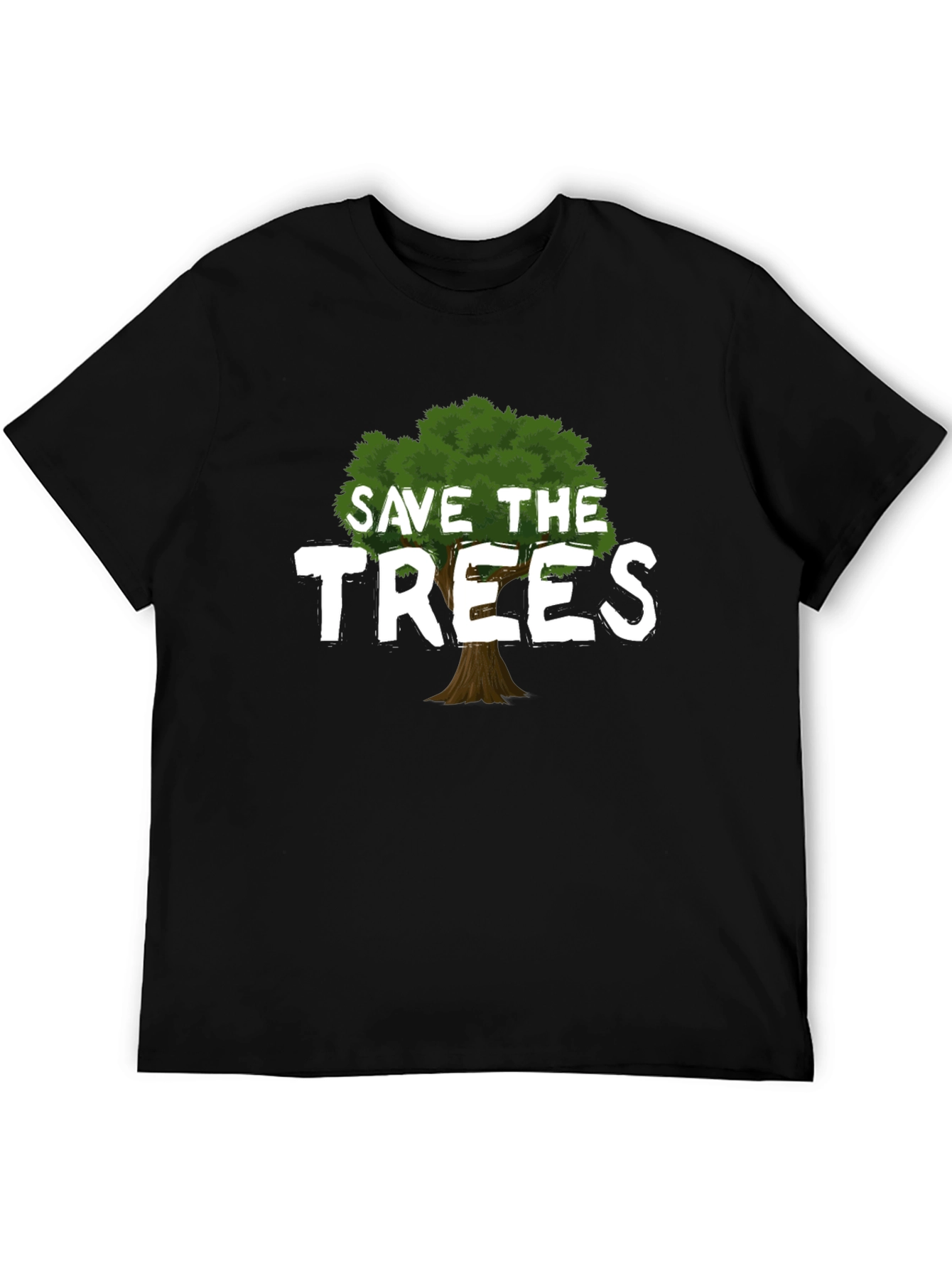 Black Save the Trees Graphic T-Shirt - Eco-Friendly Tee view 5