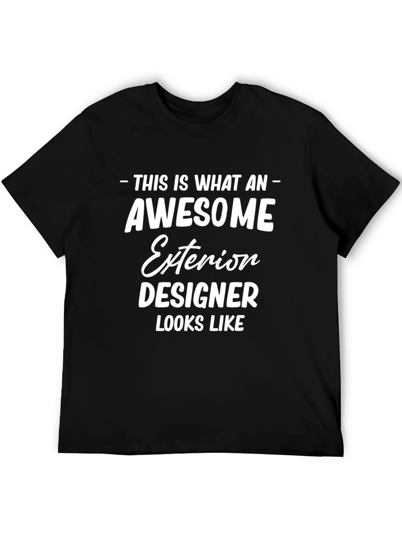 Black Awesome Exterior Designer T-Shirt - Black view 5
