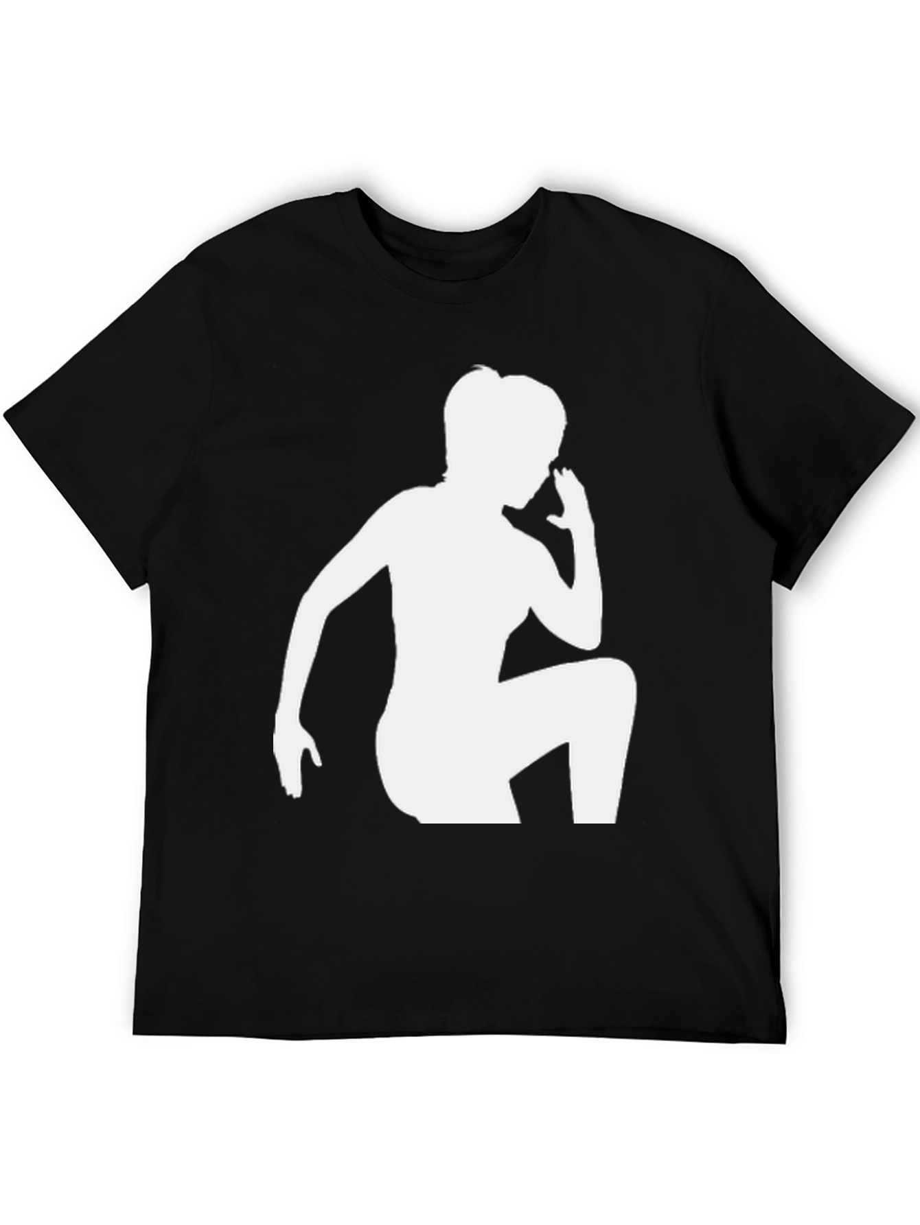 Black Silhouette Graphic Tee - Cool Black Unisex Shirt view 5