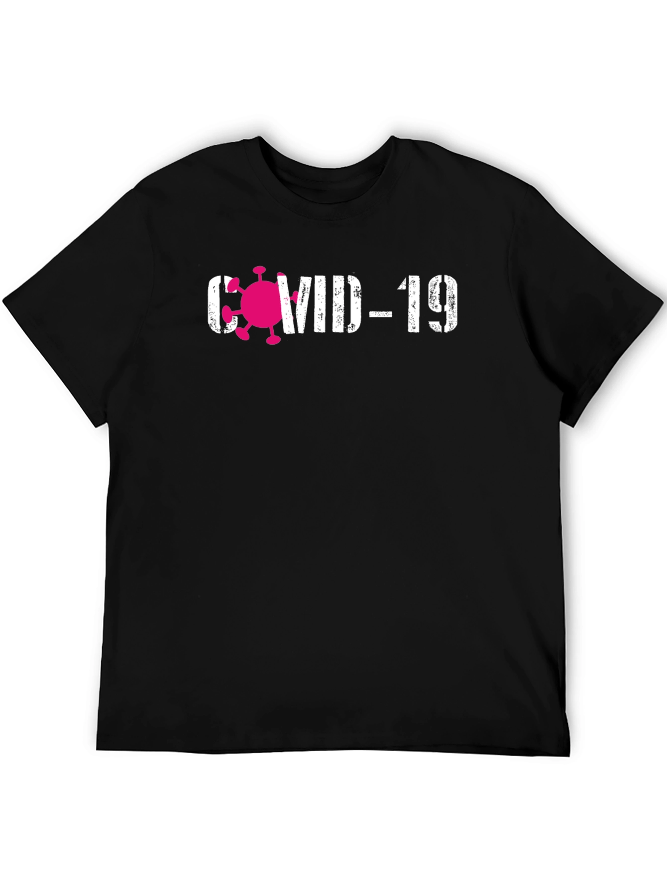 Black COVID-19 Awareness Graphic Tee - Black view 5