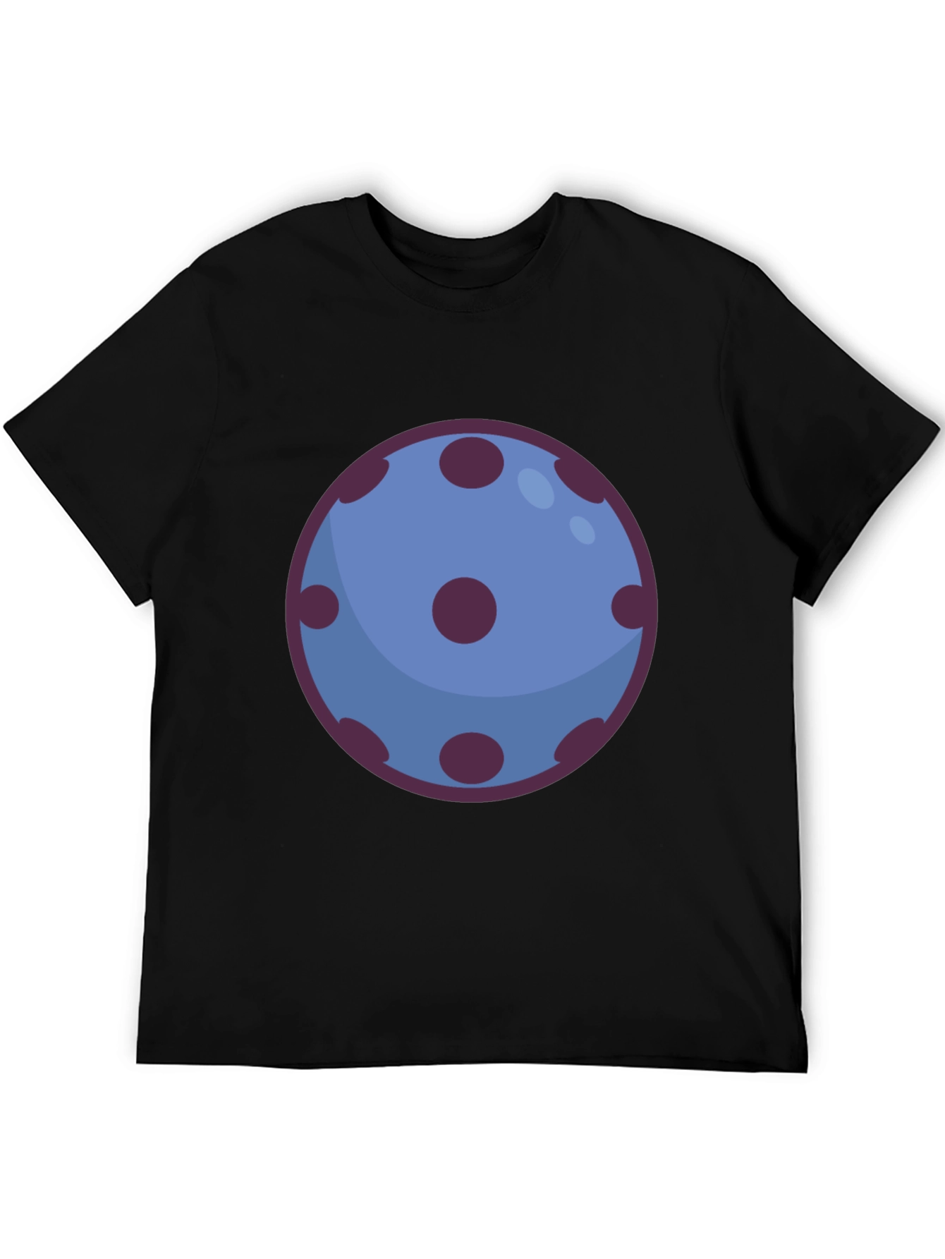 Black Abstract Polka Dot Orb Graphic Tee - Unisex Casual Top view 5