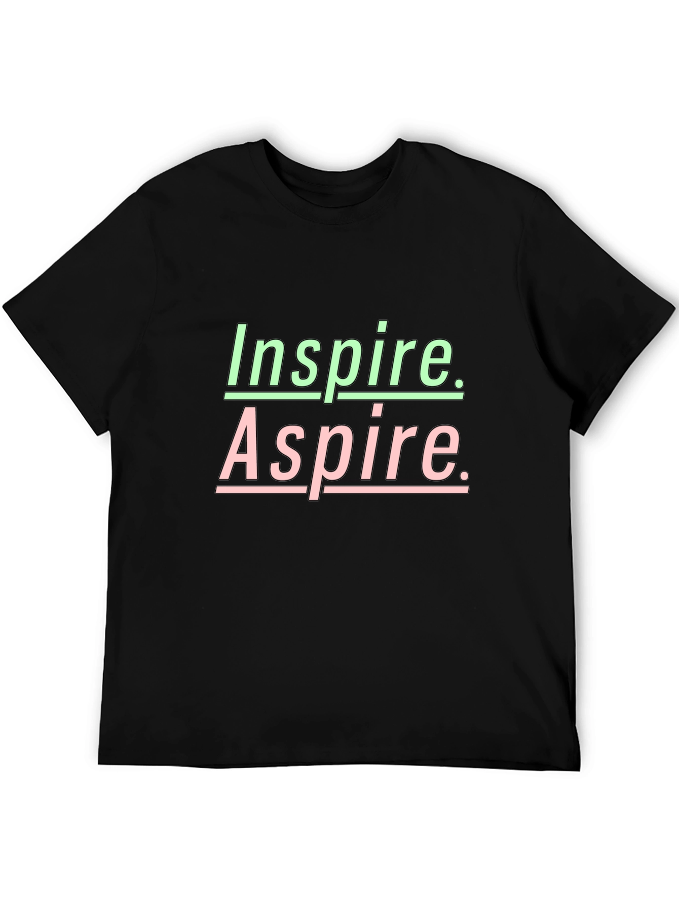 Black Inspire Aspire Graphic Tee - Black view 5