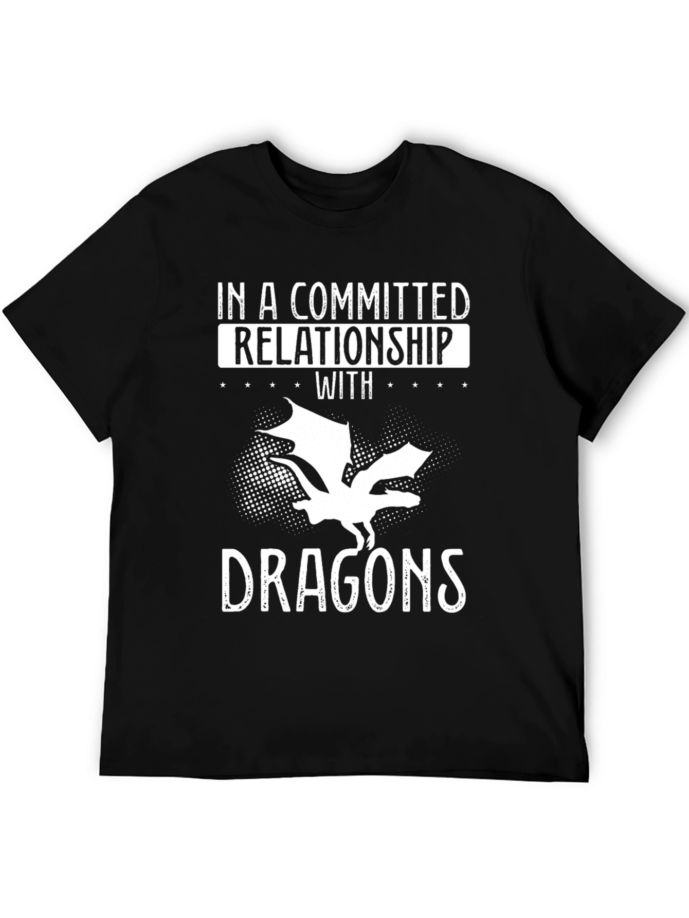 Black Dragon Lover T-Shirt - Committed Relationship with Dragons Tee view 5