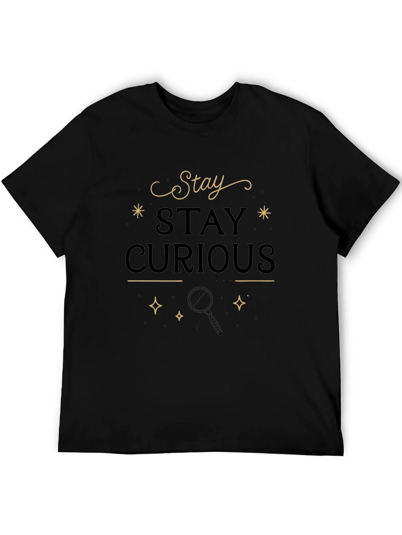 Black Stay Curious Graphic Tee view 5
