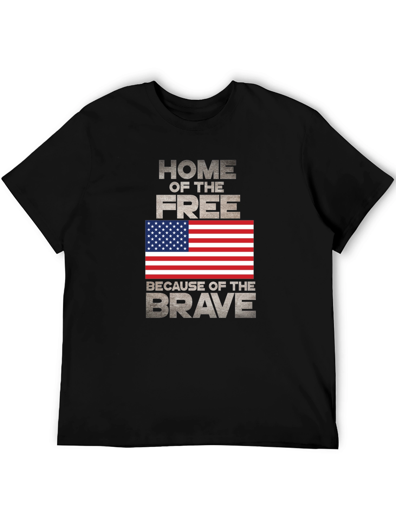 Black Home of the Free Patriotic T-Shirt view 5