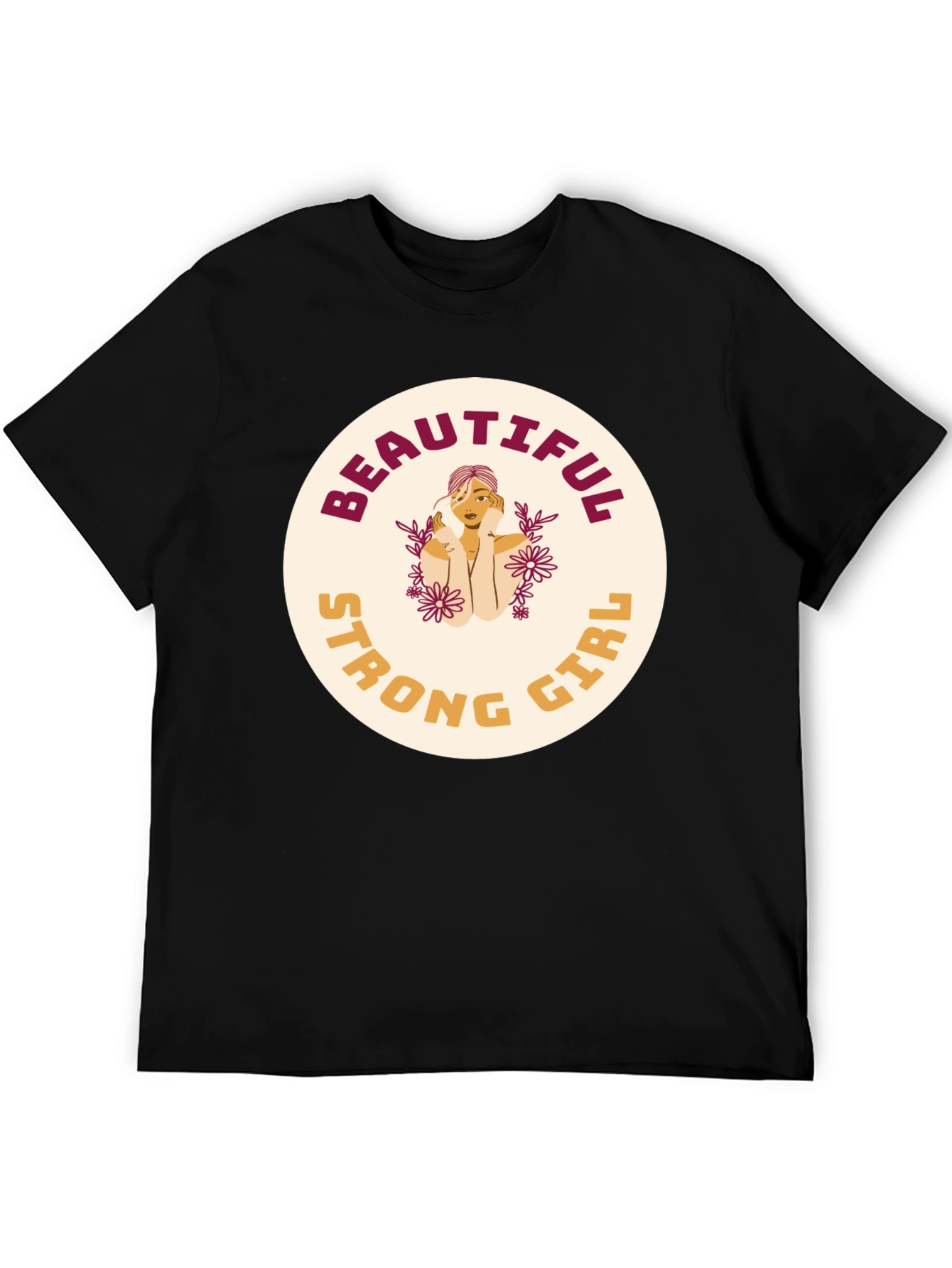Black Beautiful Strong Girl Graphic Tee view 5