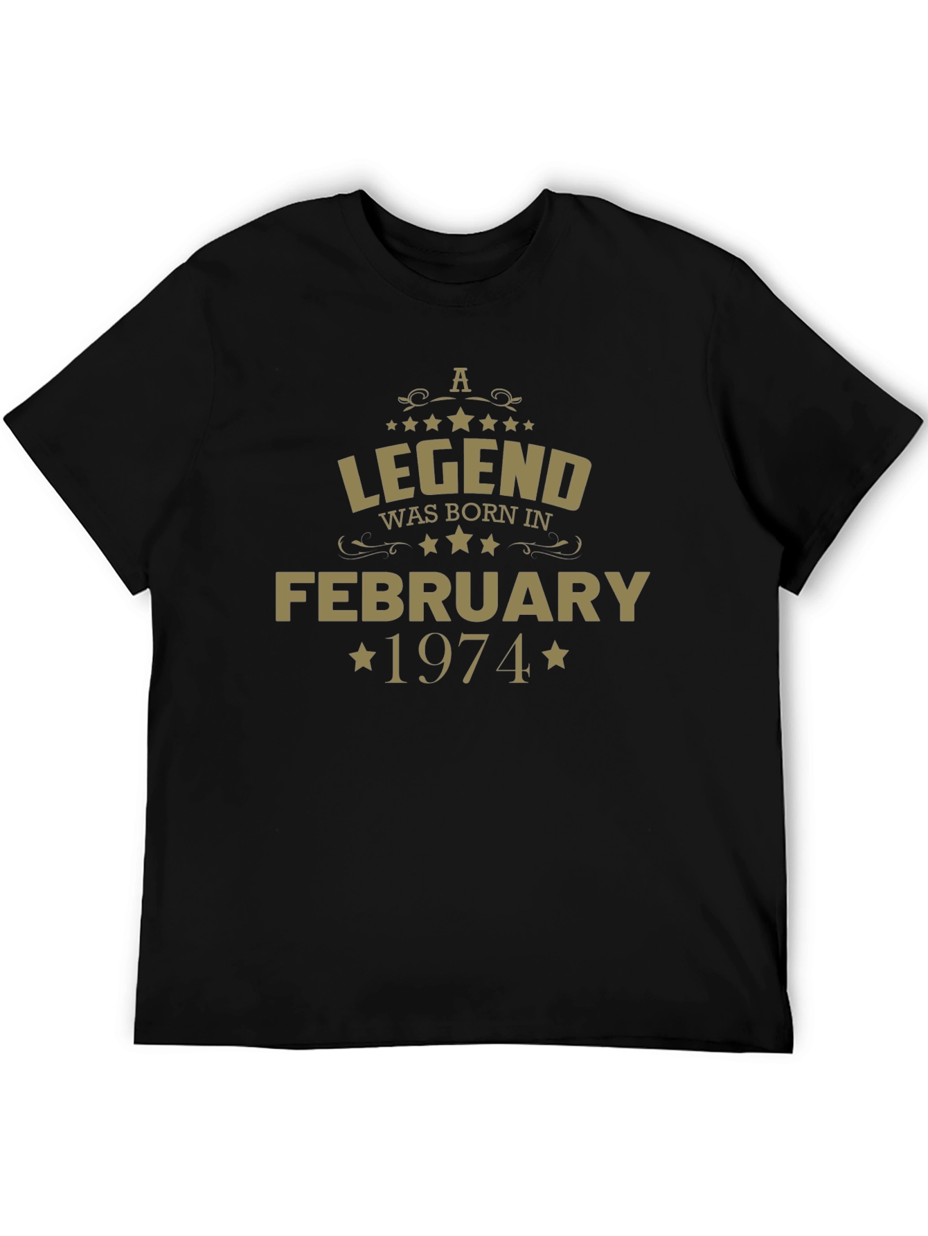 Black Legend Born in February 1974 T-Shirt view 5