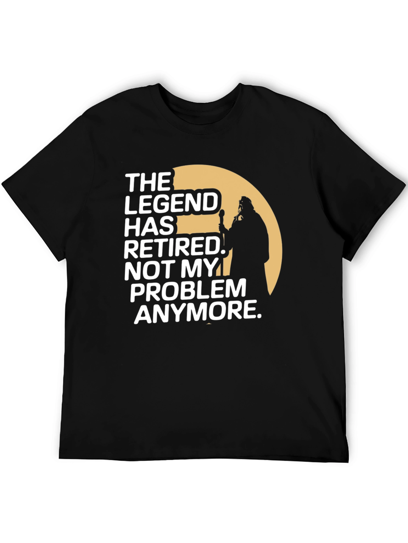 Black The Legend Has Retired Graphic T-Shirt view 5