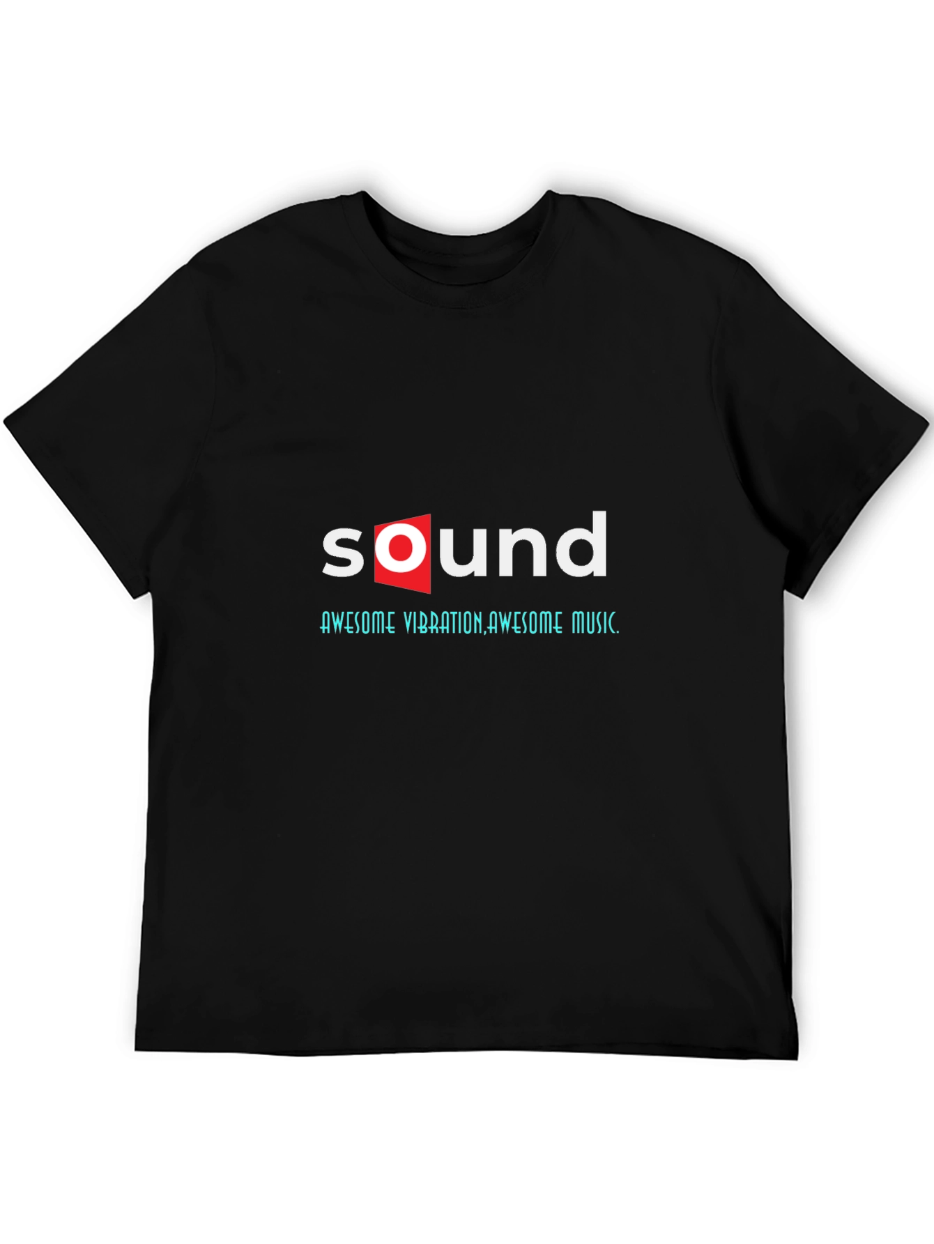 Black Awesome Sound Vibration Music Graphic Tee view 5