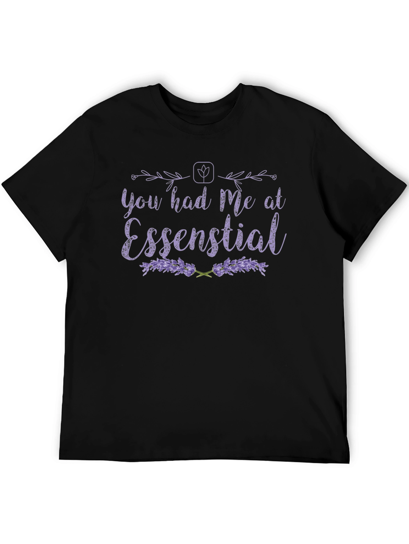 Black Essential Lavender Graphic T-Shirt view 5