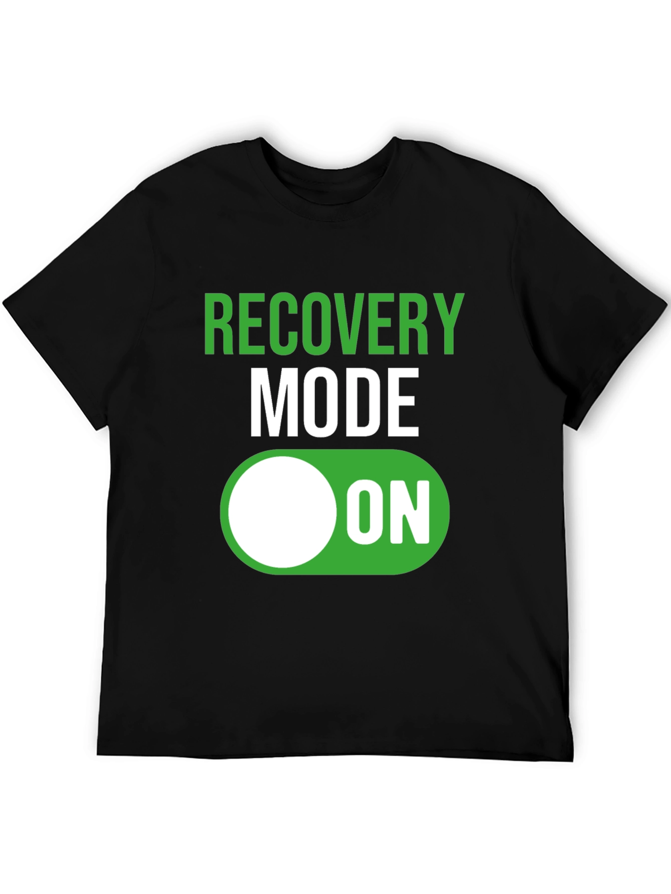 Black Recovery Mode ON T-Shirt - Funny Get Well Gift view 5