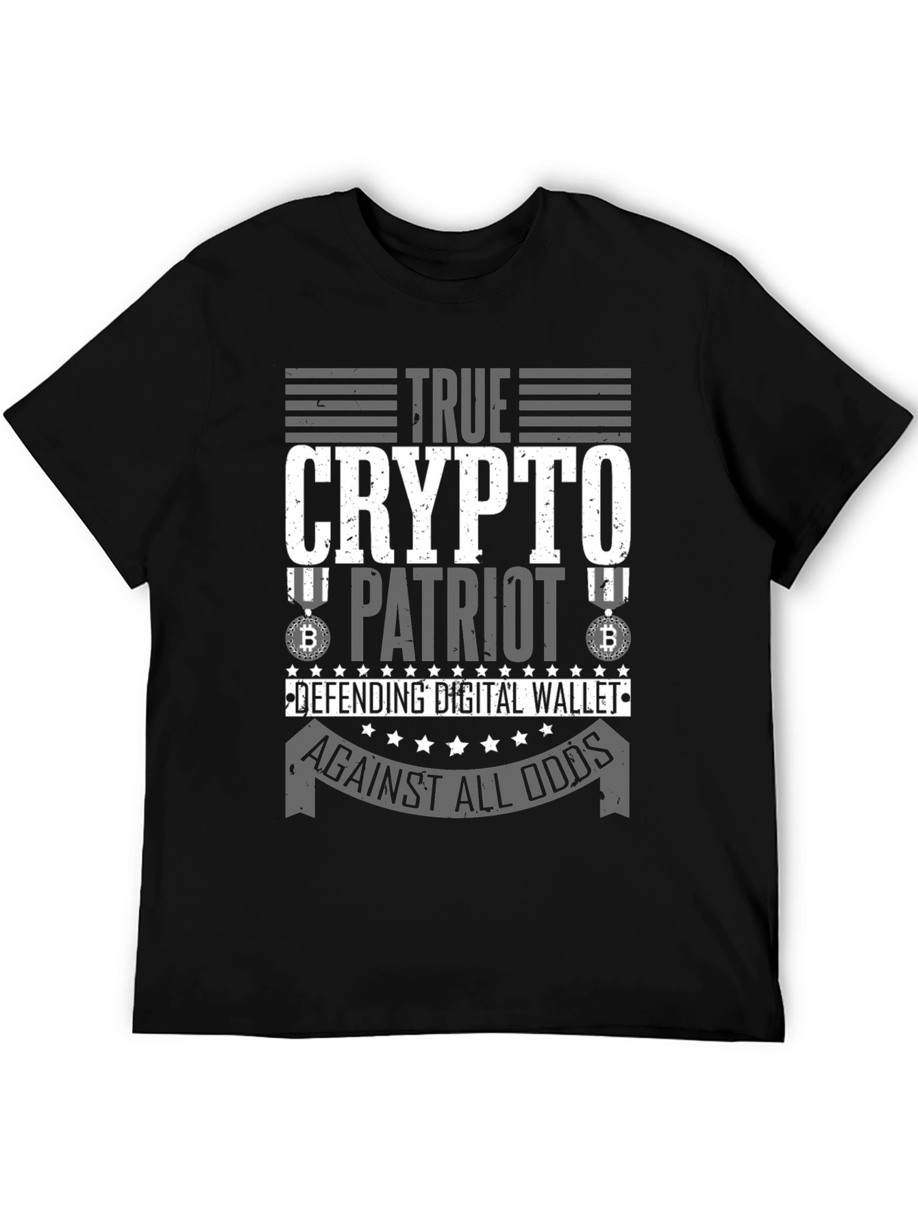 Black True Crypto Patriot Graphic Tee view 5