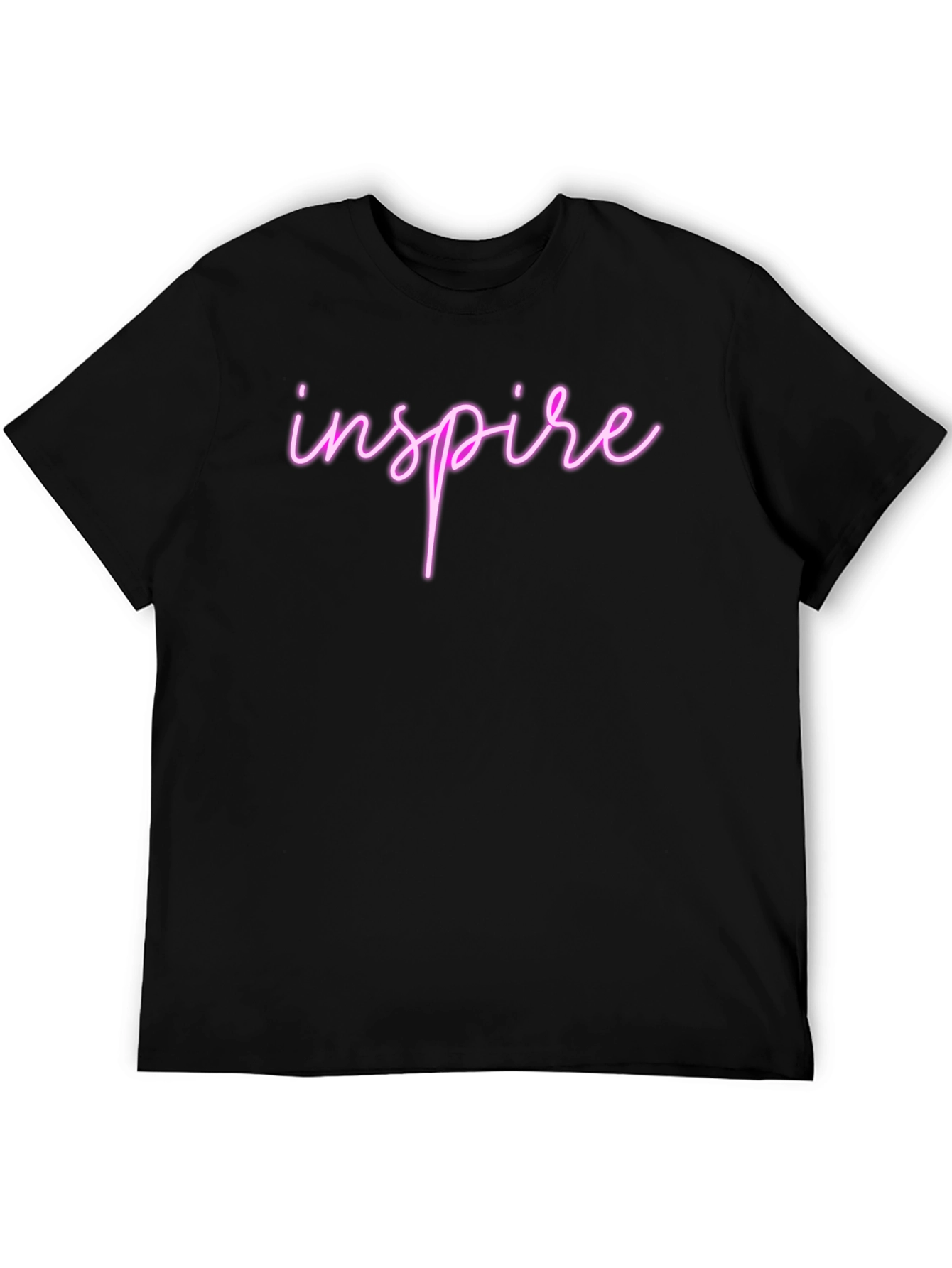 Black Inspire Black Cotton T-Shirt view 5