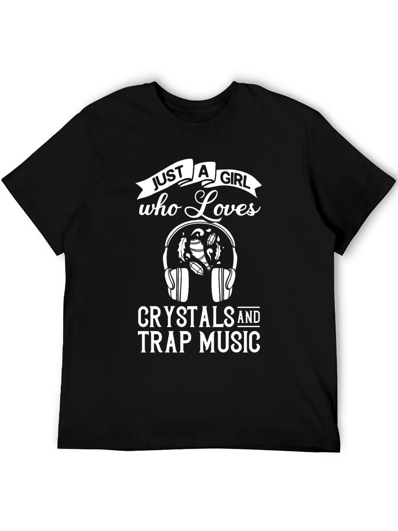 Black Crystals & Trap Music T-Shirt - Girl Who Loves Design view 5